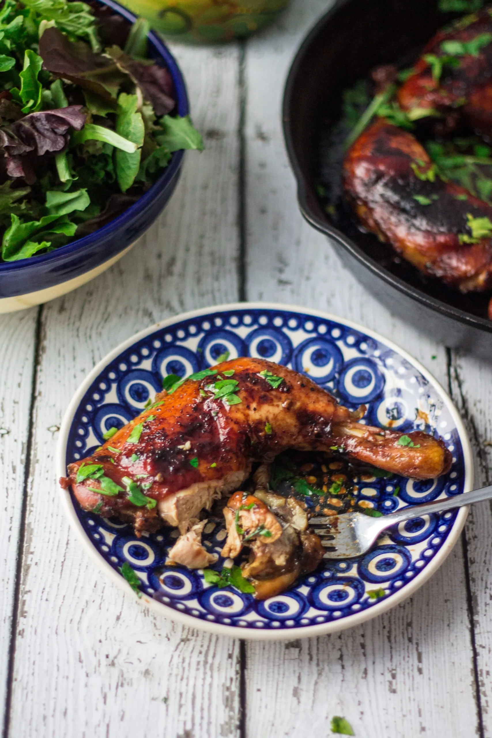 Beer Honey Roasted Chicken Thighs