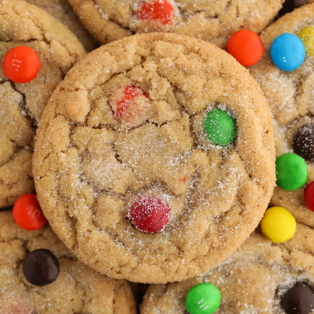 Big Soft Baked Peanut Butter MM Cookies