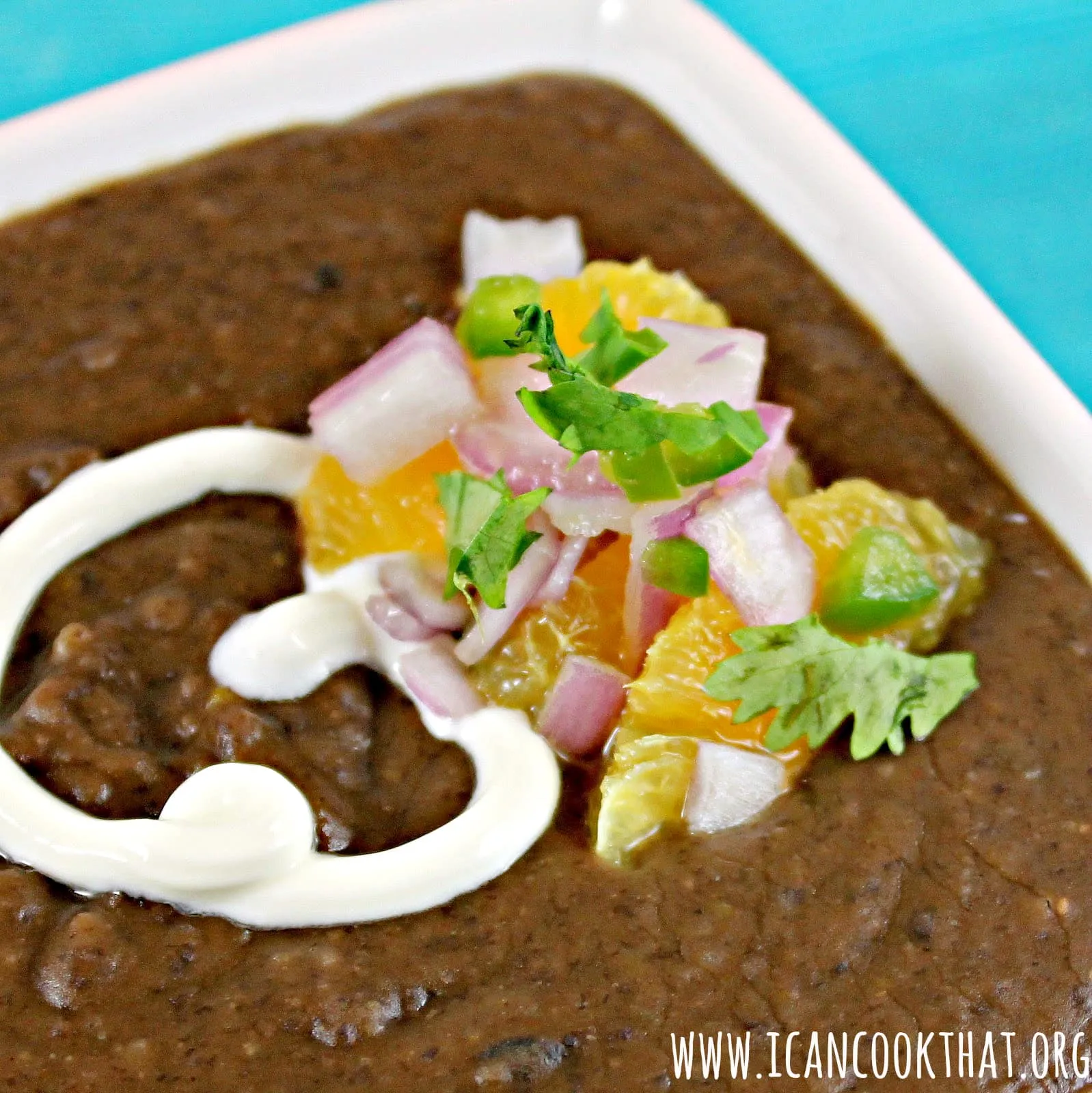 Black Bean Soup with Roasted Jalapeno Salsa