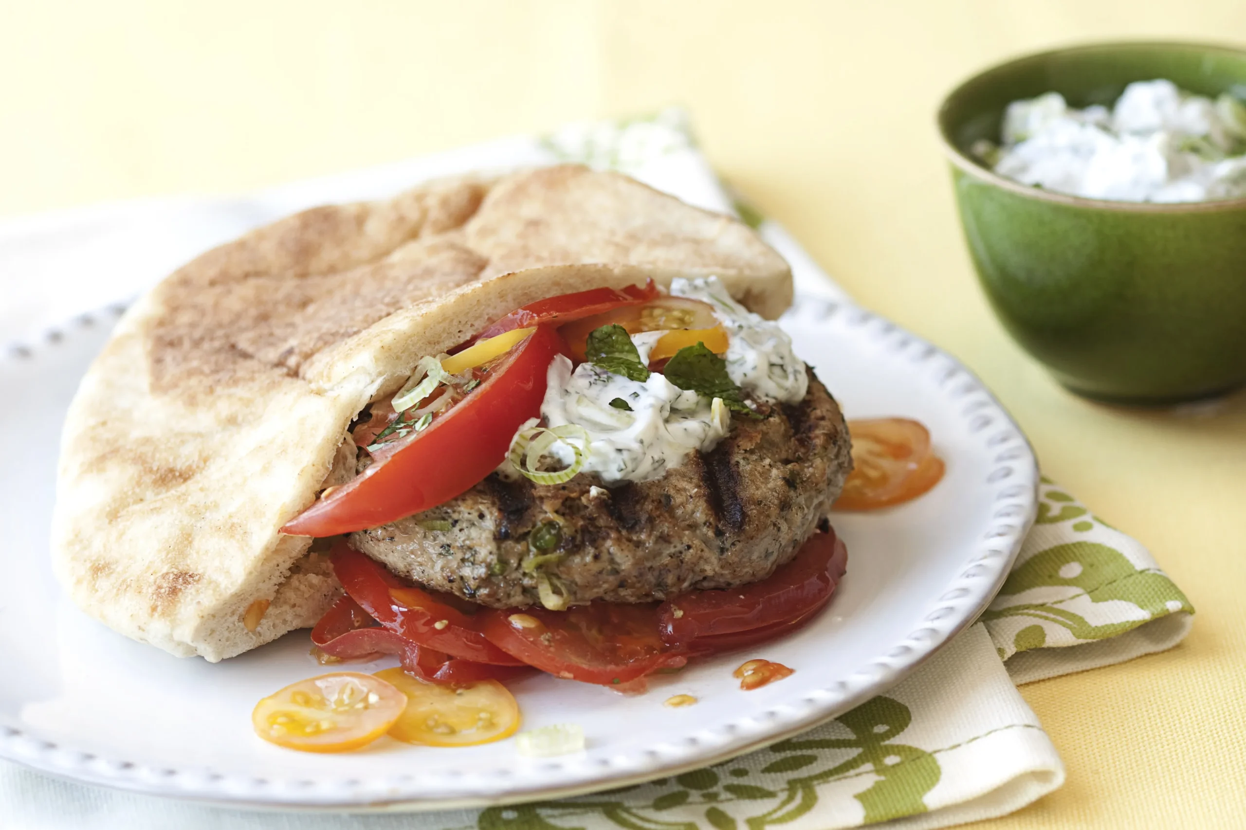 Black Olive and Feta Turkey Burgers