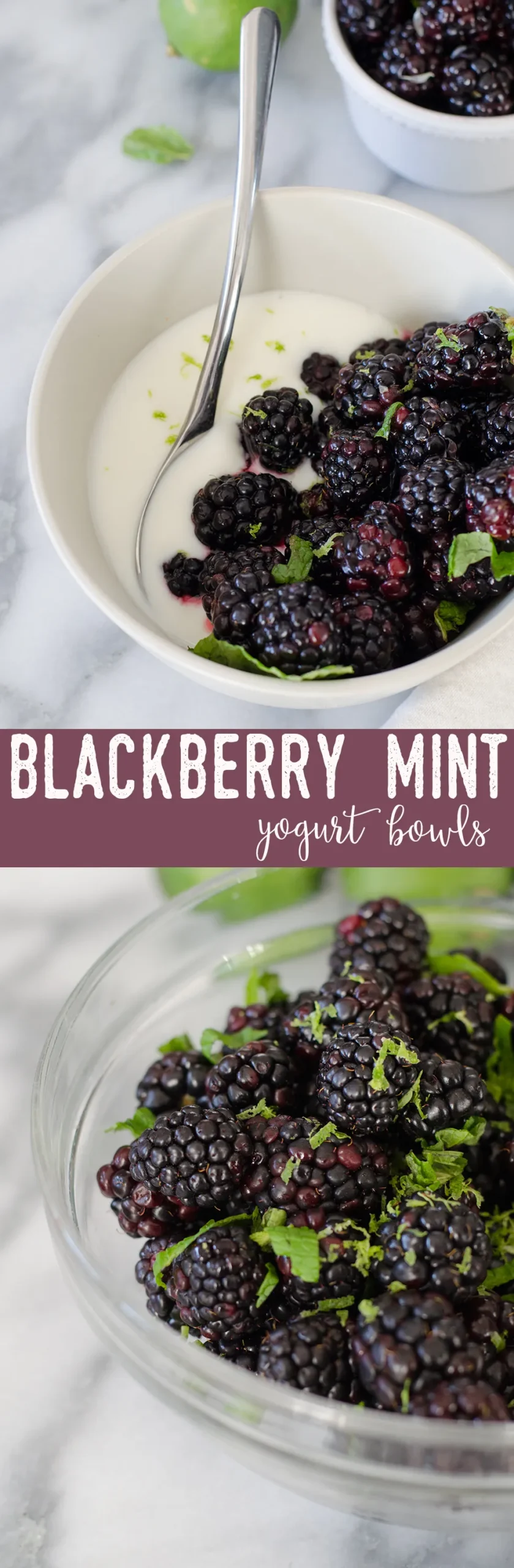Blackberry Mint Yogurt Bowls