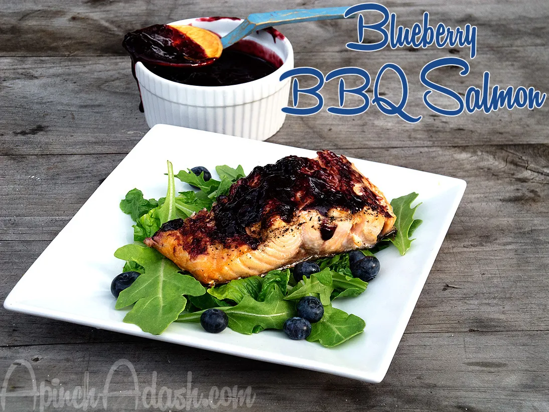 Blueberry BBQ Grilled Salmon