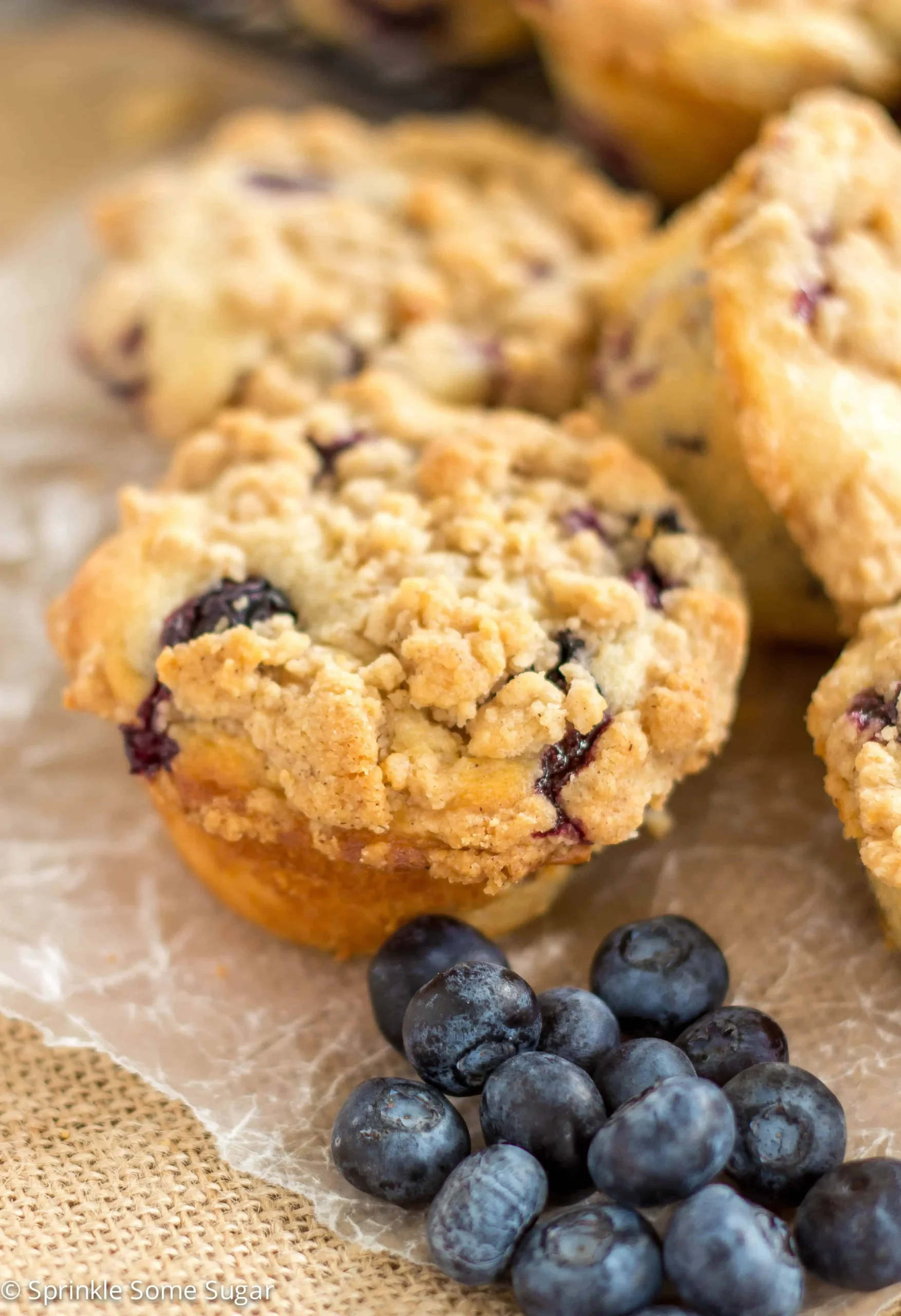 Blueberry Crumb Square Muffins