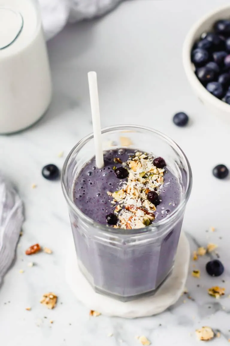 Blueberry Muffin Smoothie Bowl Vegan Paleo