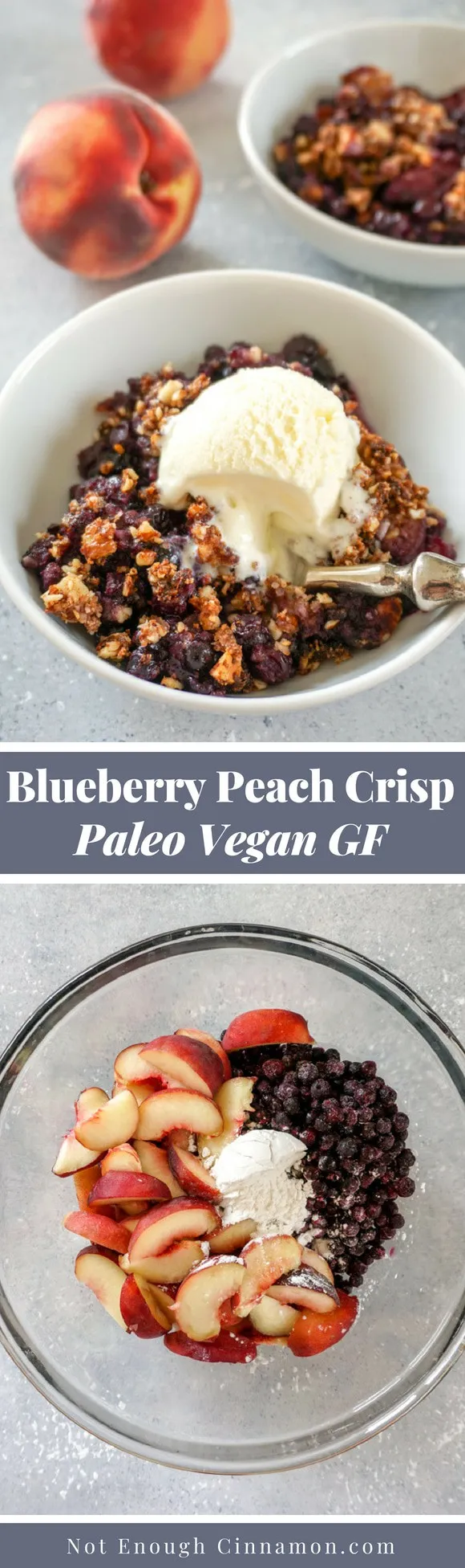 Blueberry Peach Paleo Crisp