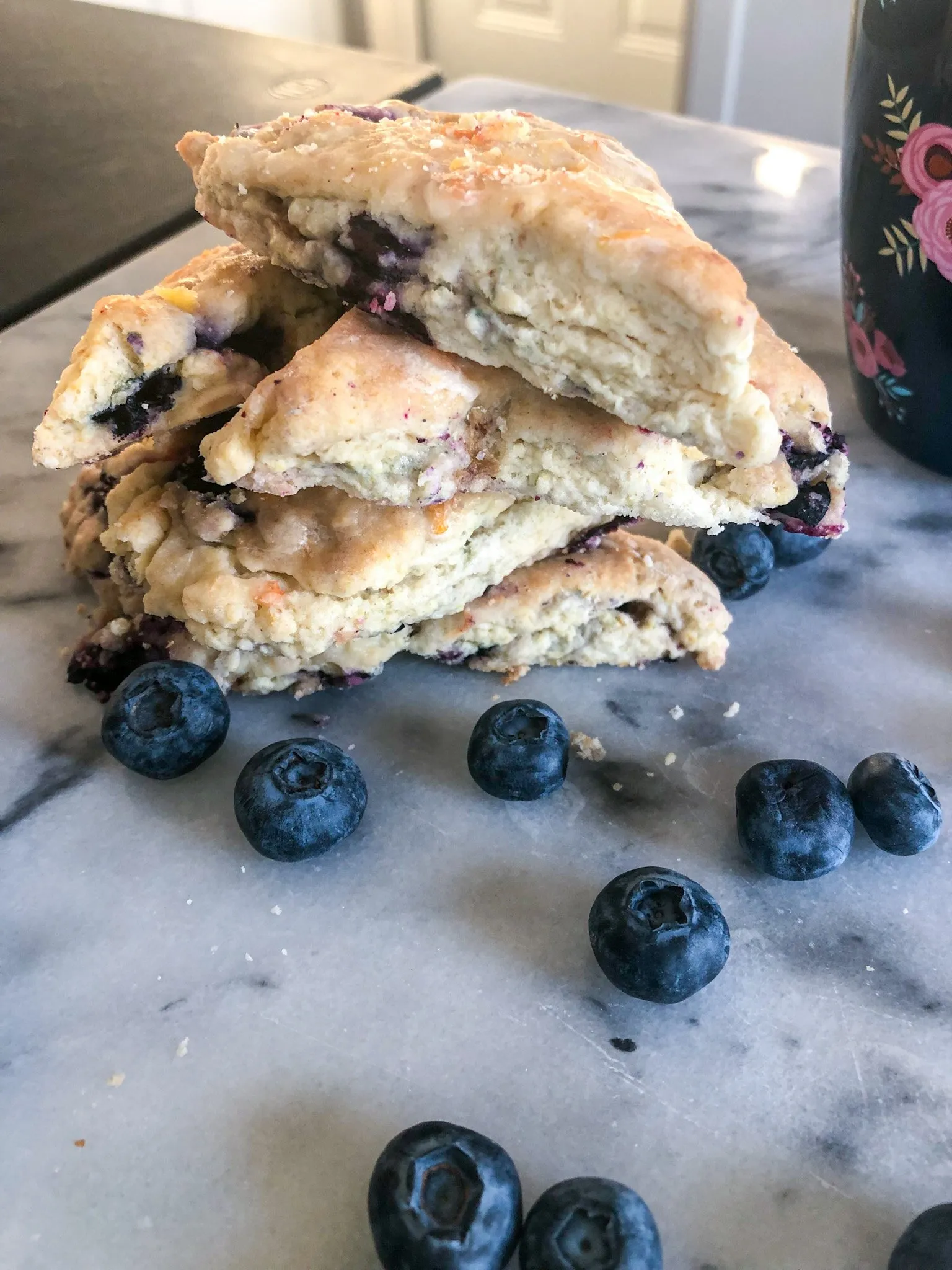 Blueberry Scones with Orange Glaze