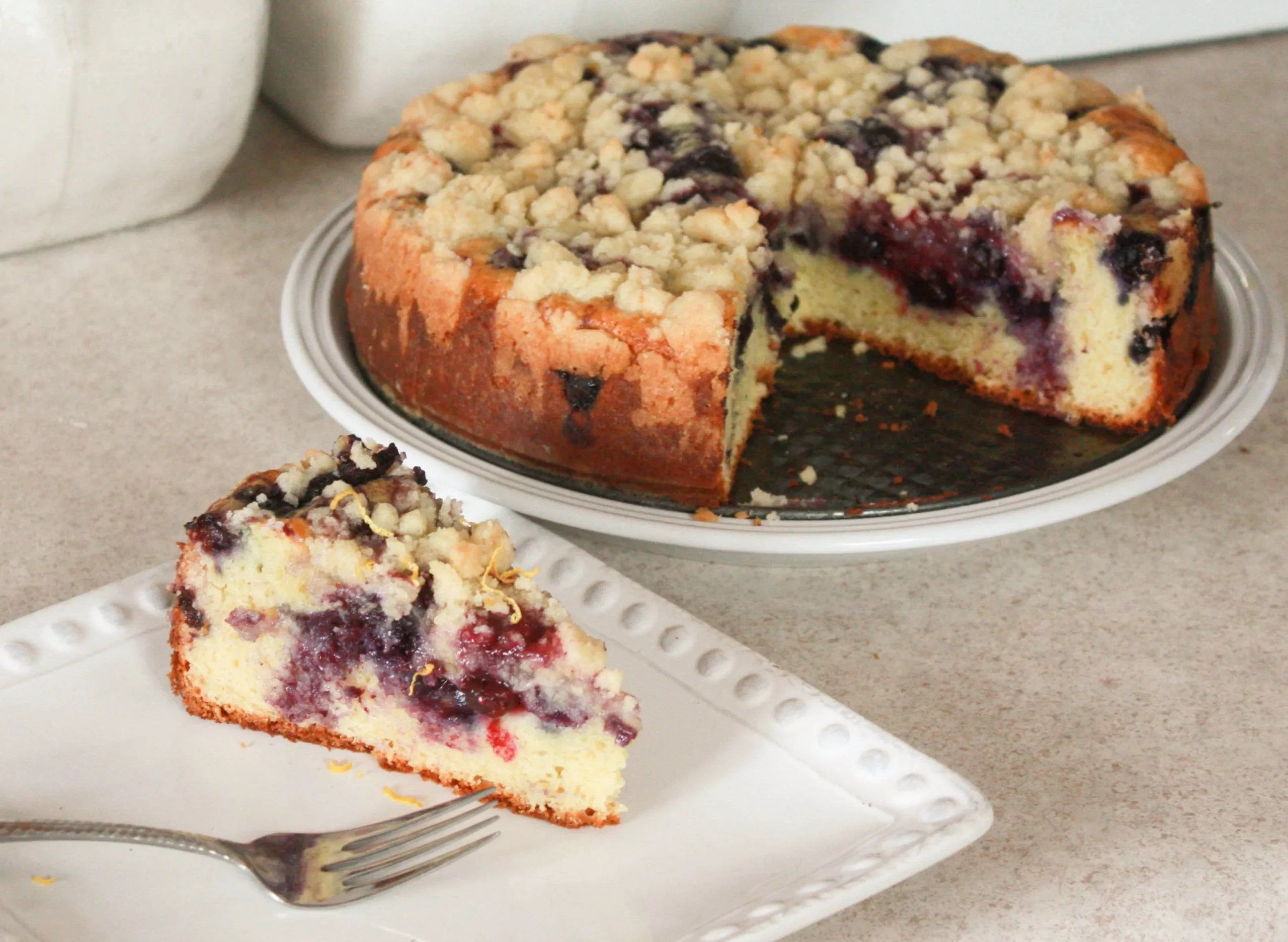 Blueberry Sour Cream Coffee Cake Healthy