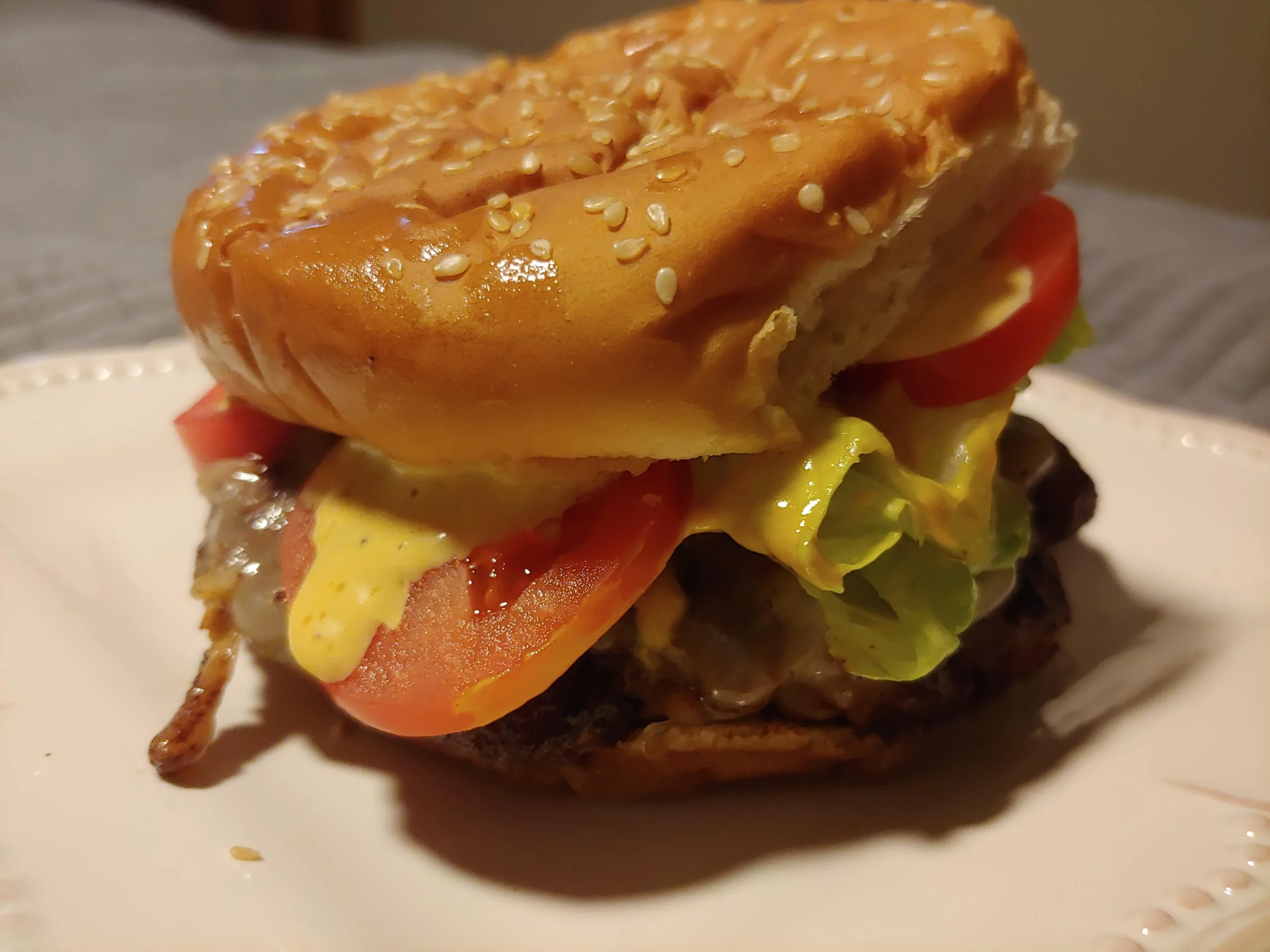 Bourbon Basted Double Cheeseburger