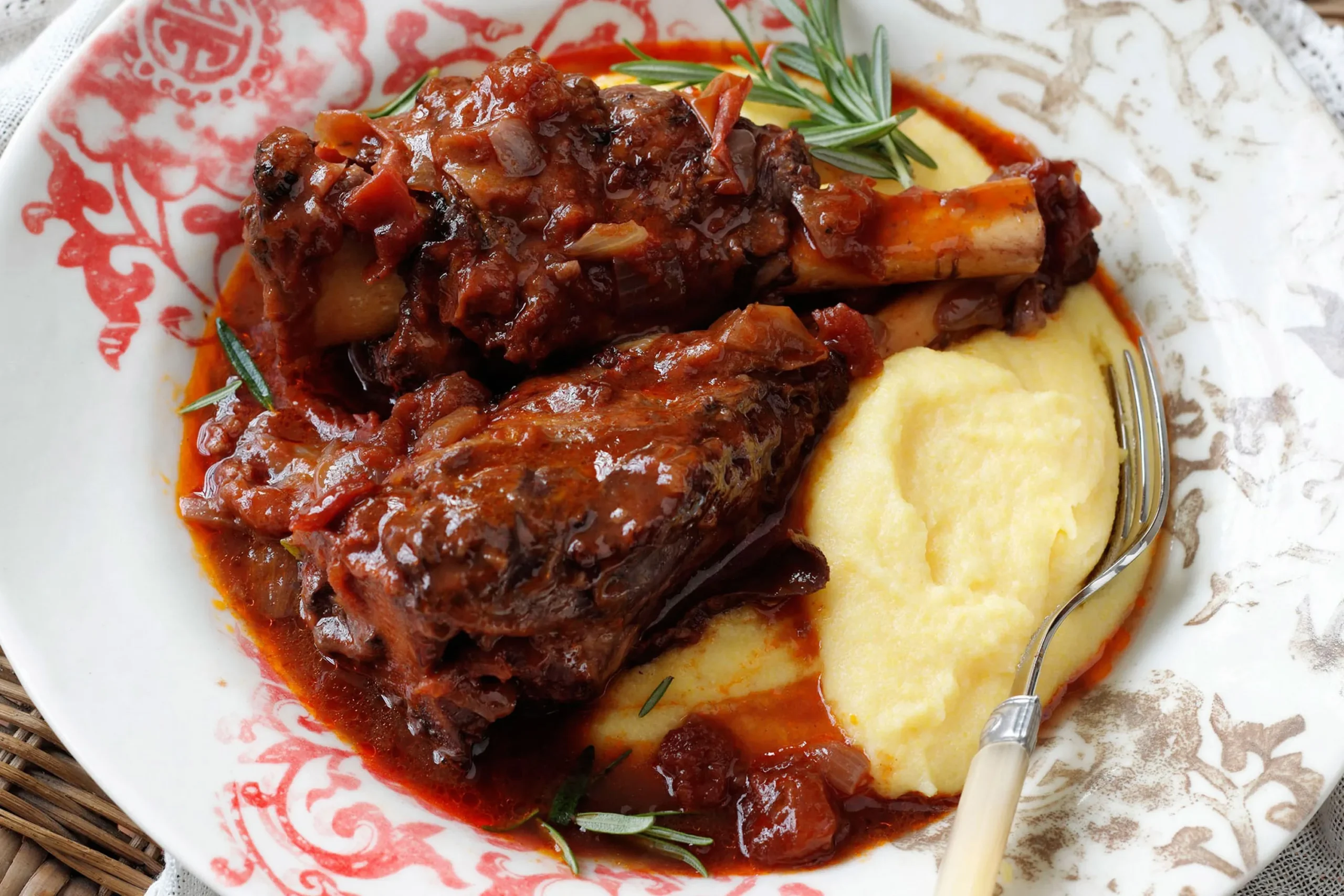 Braised Lamb Shanks with Fresh Rosemary
