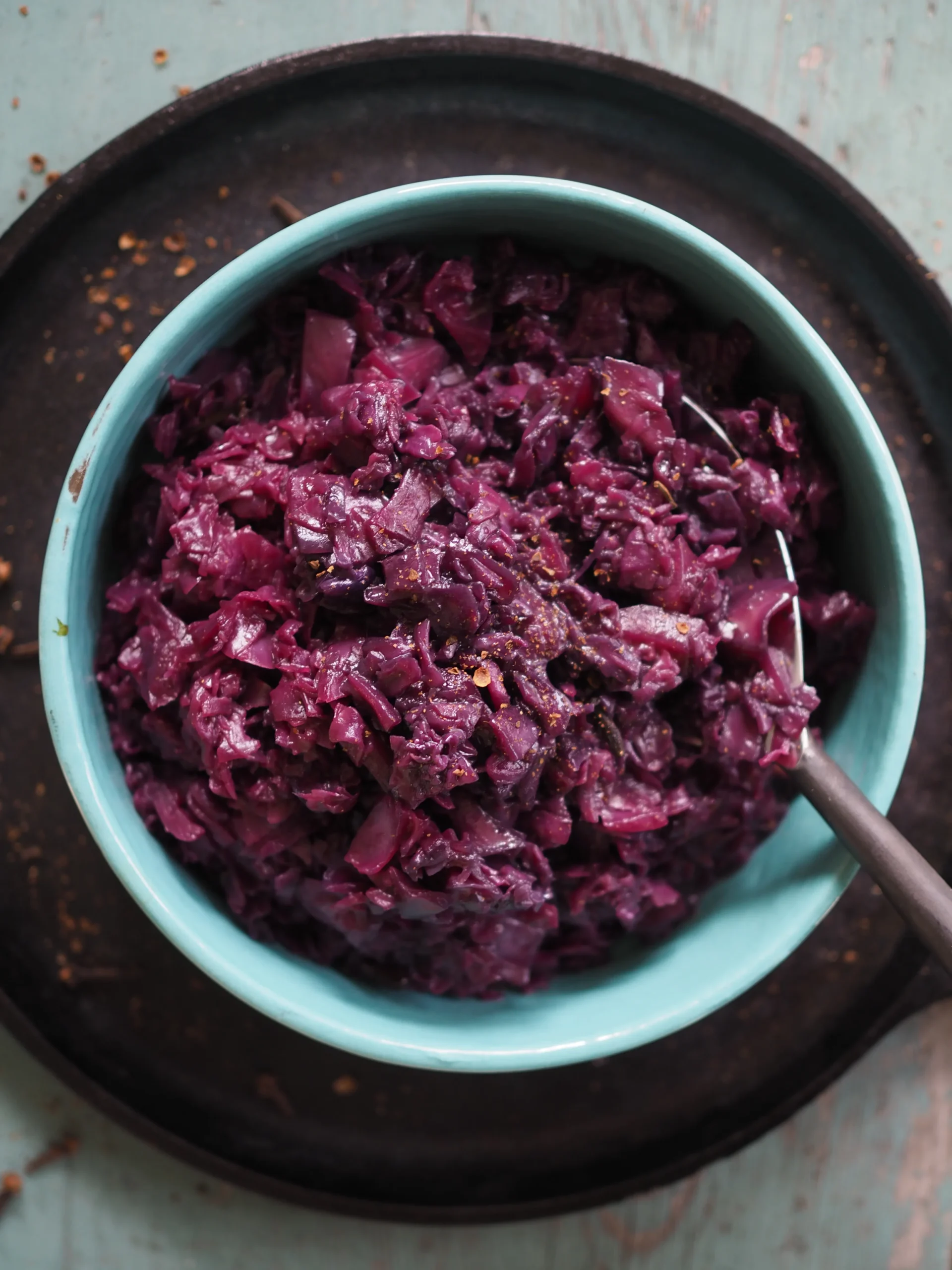 Braised Sweet Sour Red Cabbage