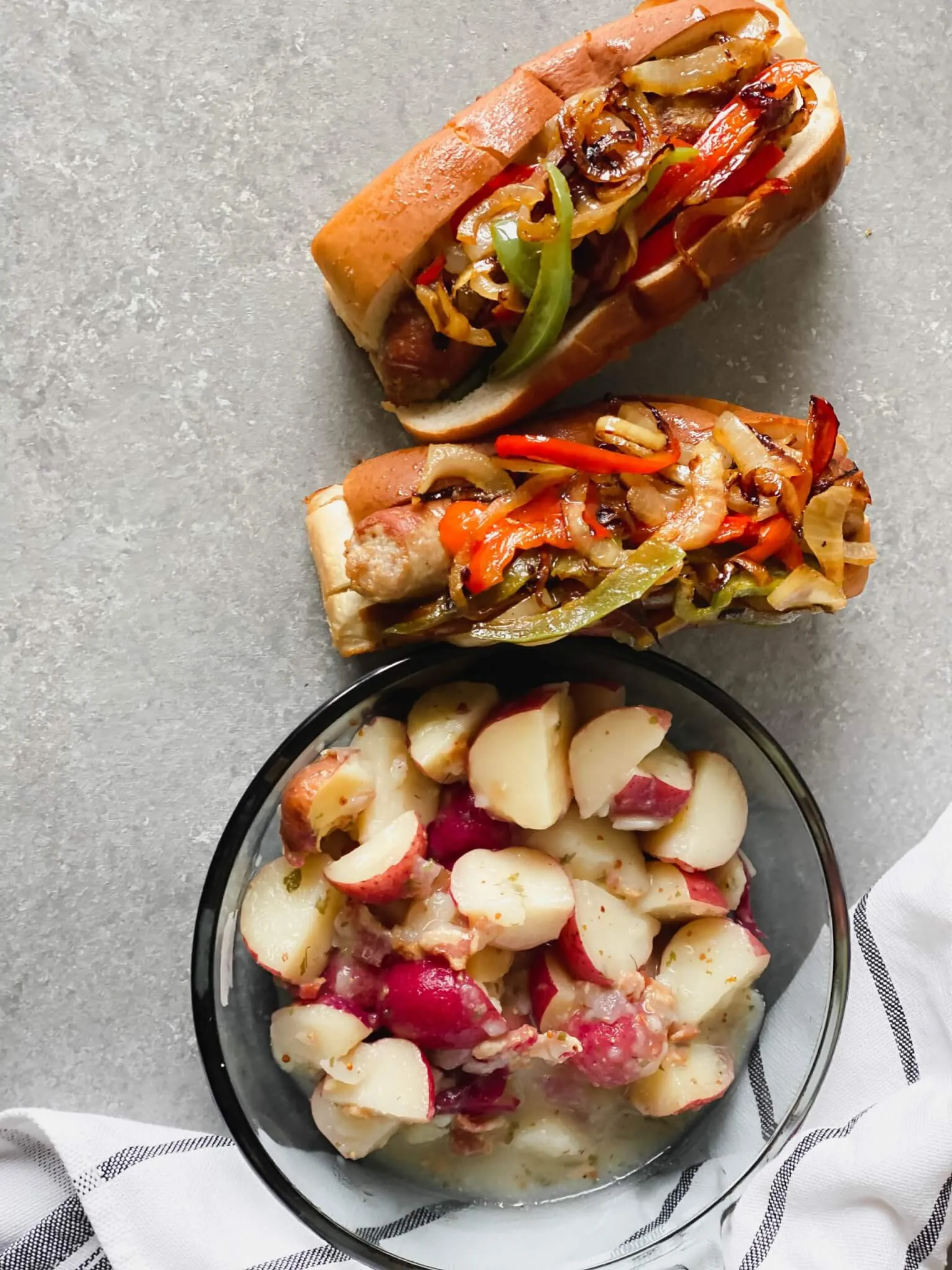 Brats with Sautéed Onions