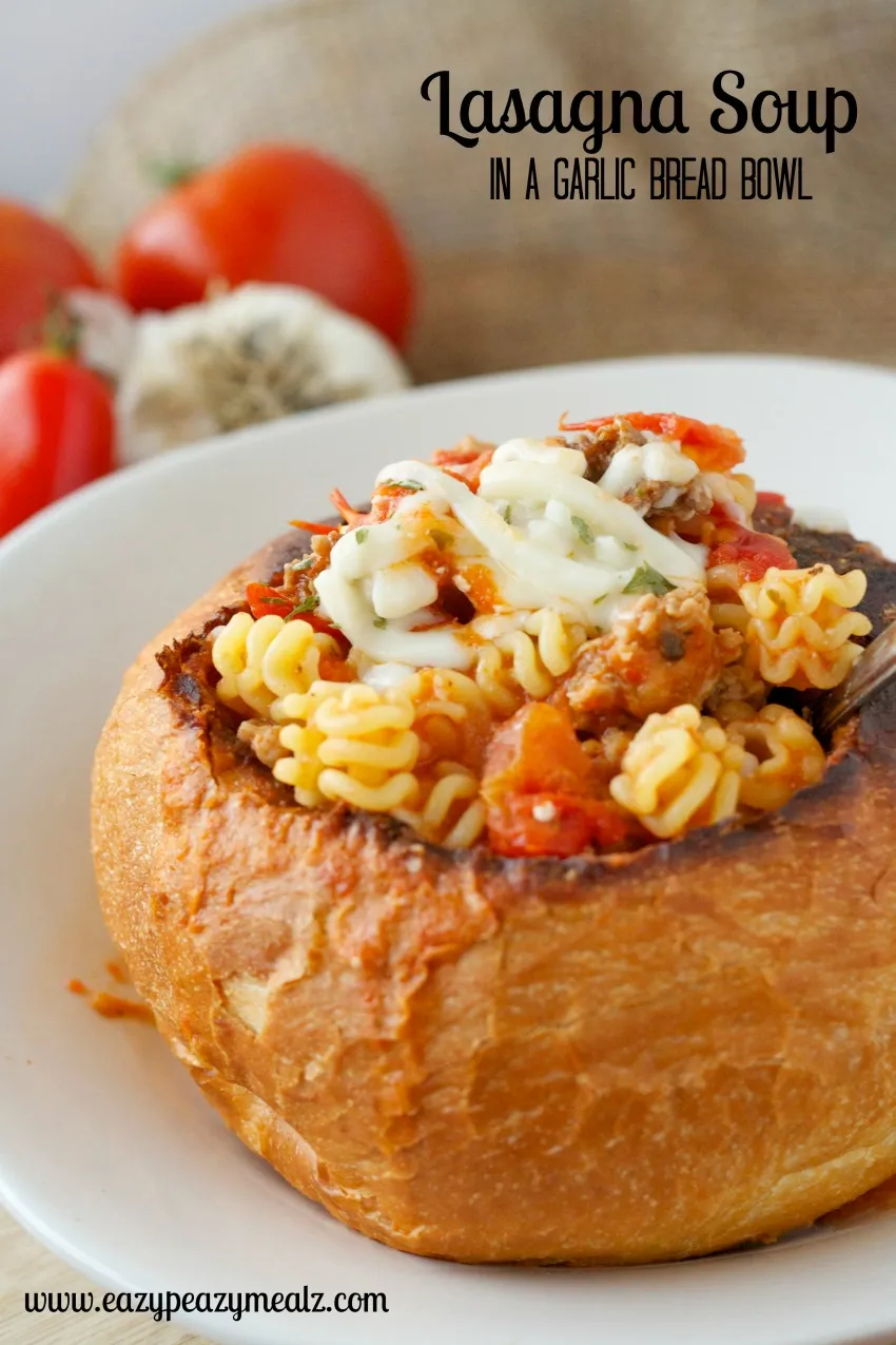 Bread Bowl Garlic Soup