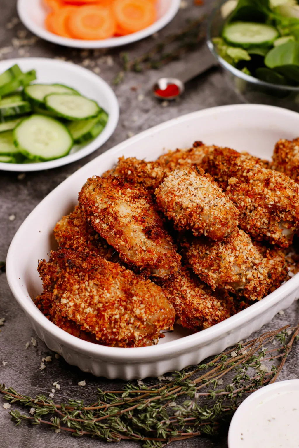 Breaded Chicken Wings in Air Fryer