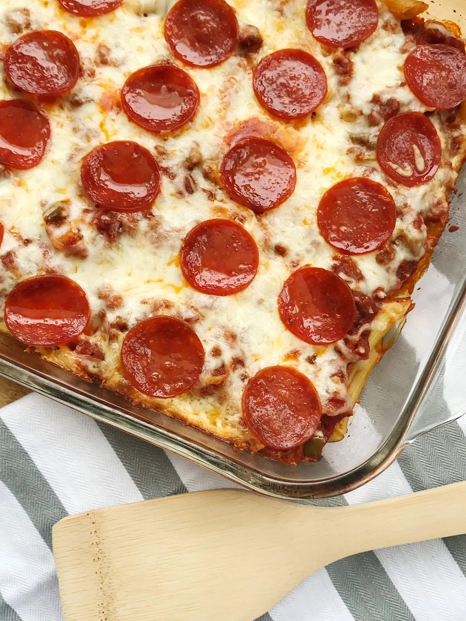 Breadstick and Pizza Casserole