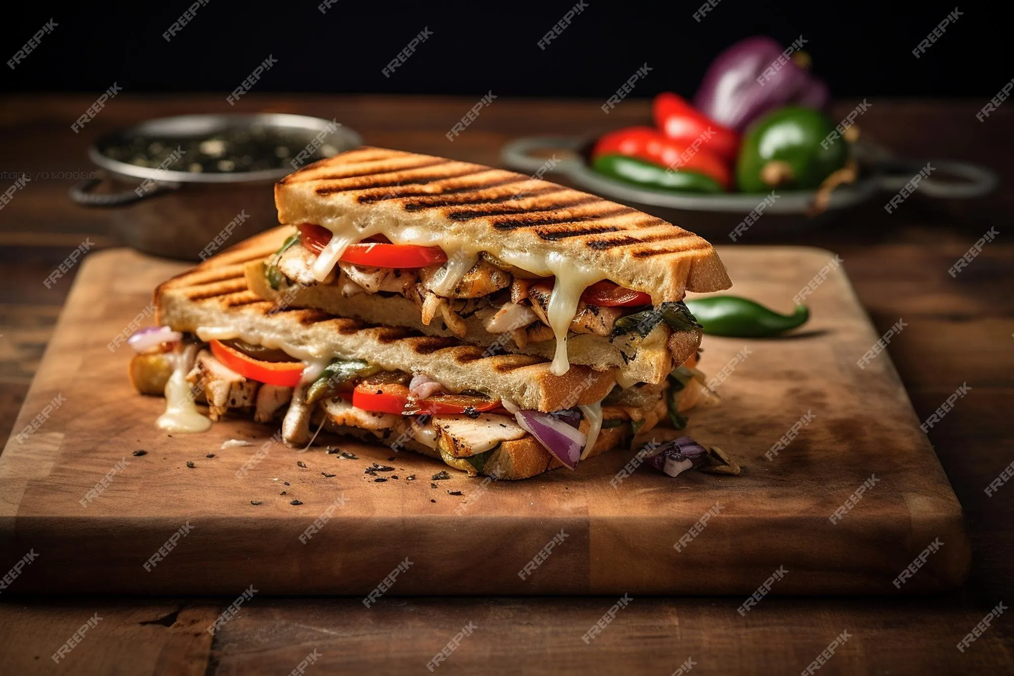 Brie Chicken and Caramelized Onion Panini