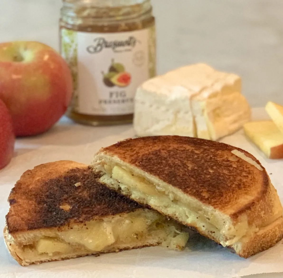 Brie Fig and Apple Grilled Cheese