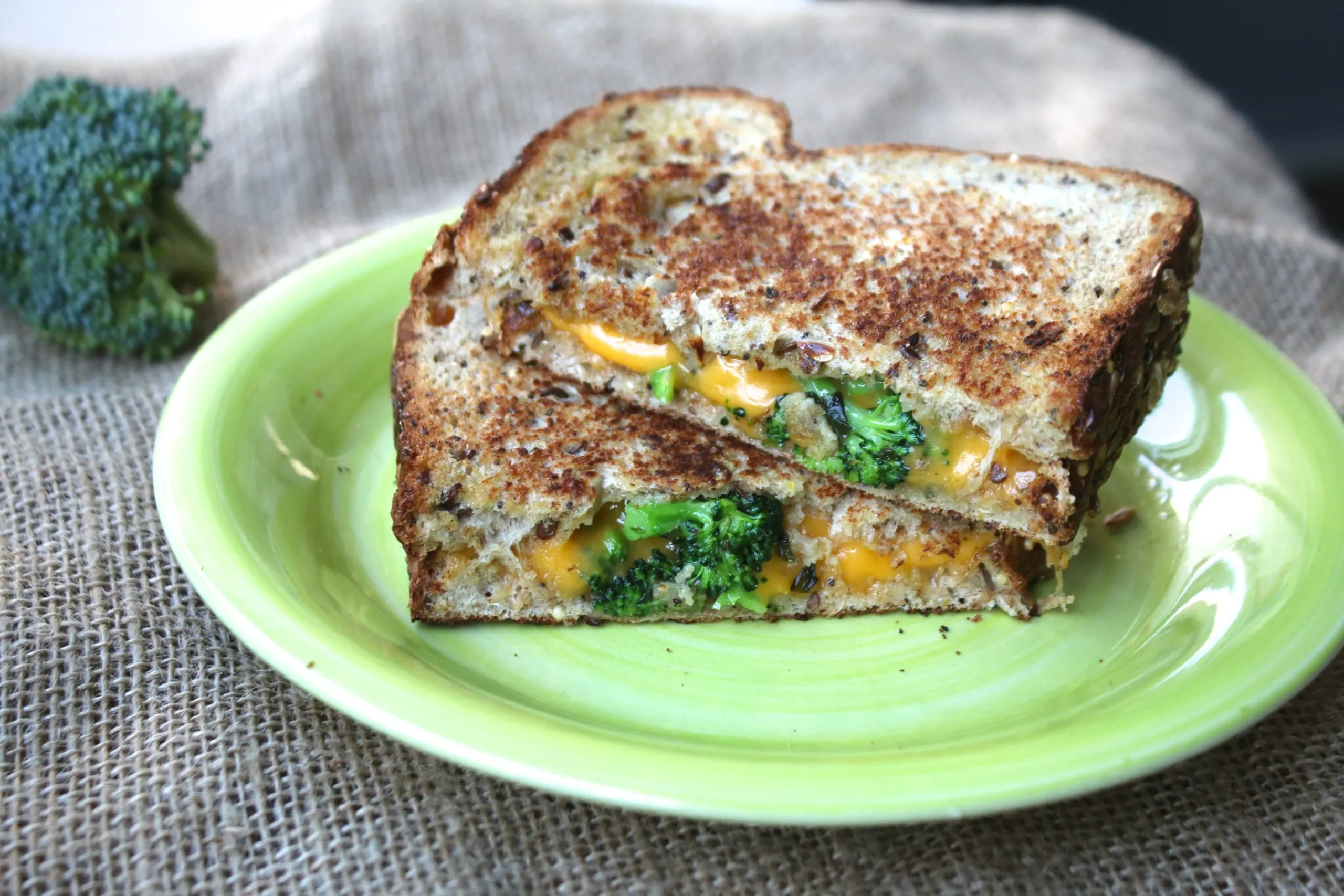 Broccoli Cheddar Grilled Cheese