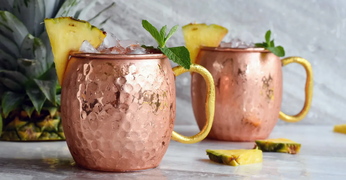 Brown Sugar Moscow Mule Roasted Pineapple