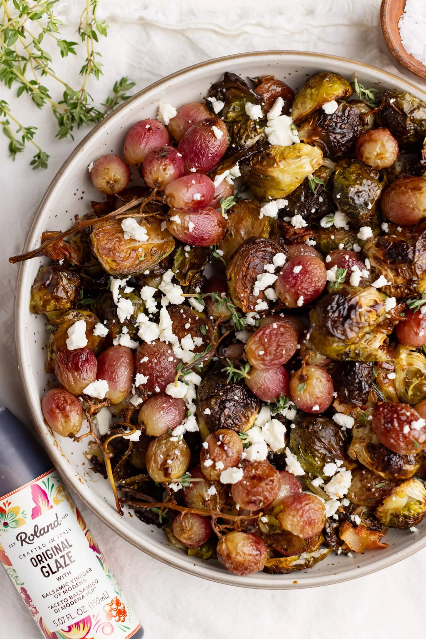 Brussels Sprouts, Grapes, and Bacon