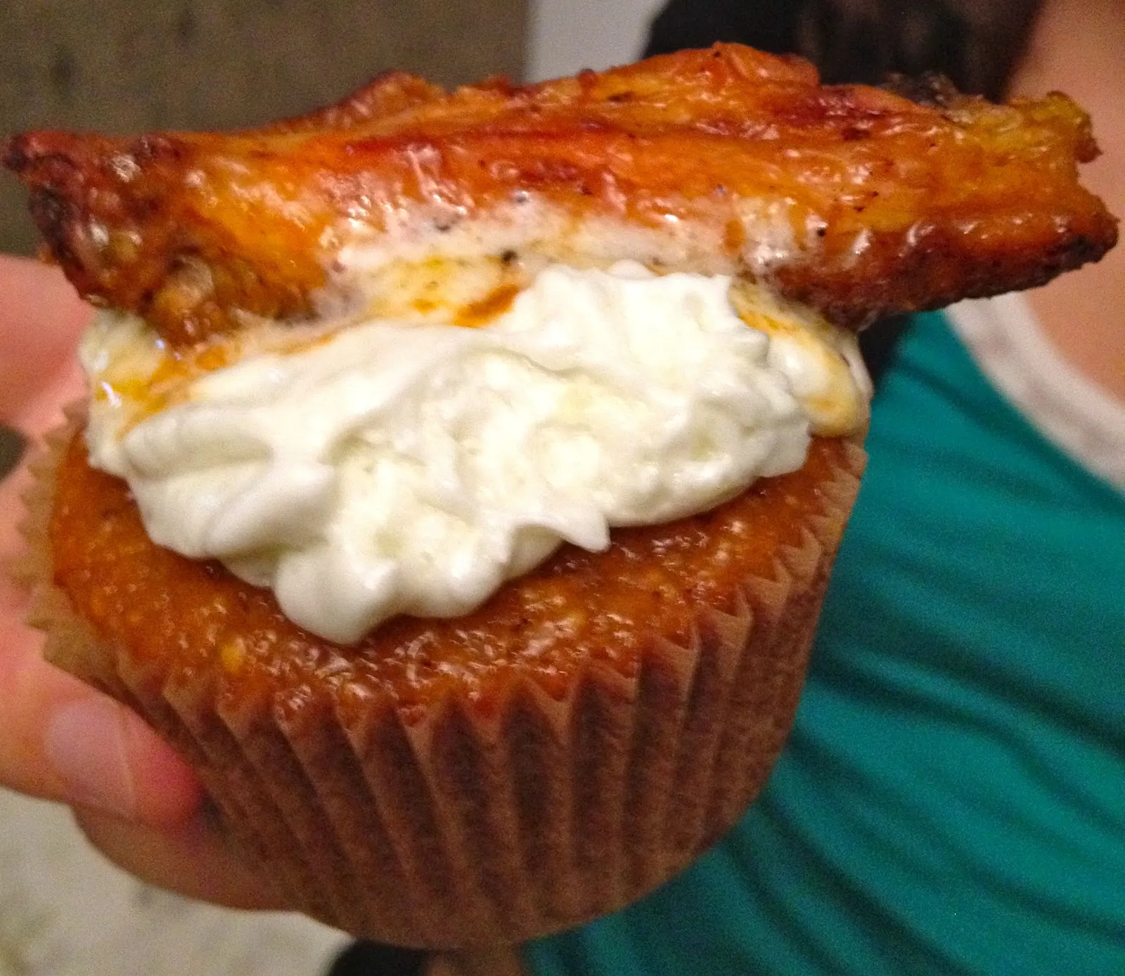 Buffalo Chicken Super Bowl Cupcakes