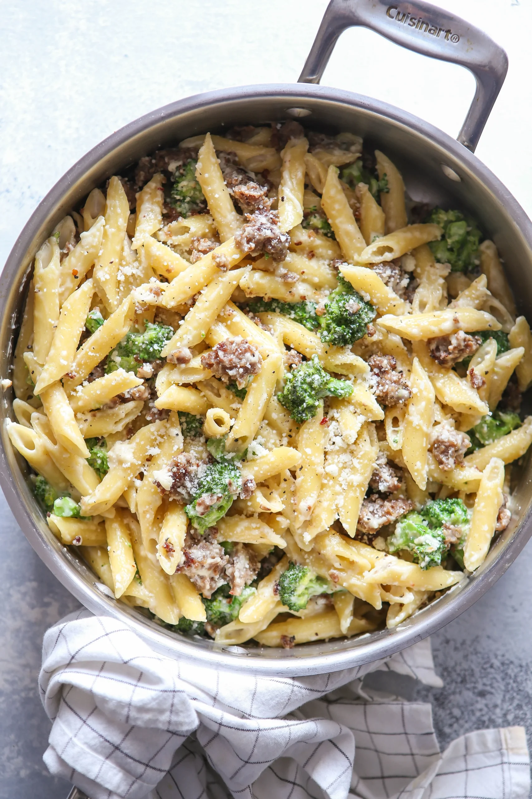 Bulk Italian Sausage and Broccoli Sausage Pasta Make Ahead Mondays