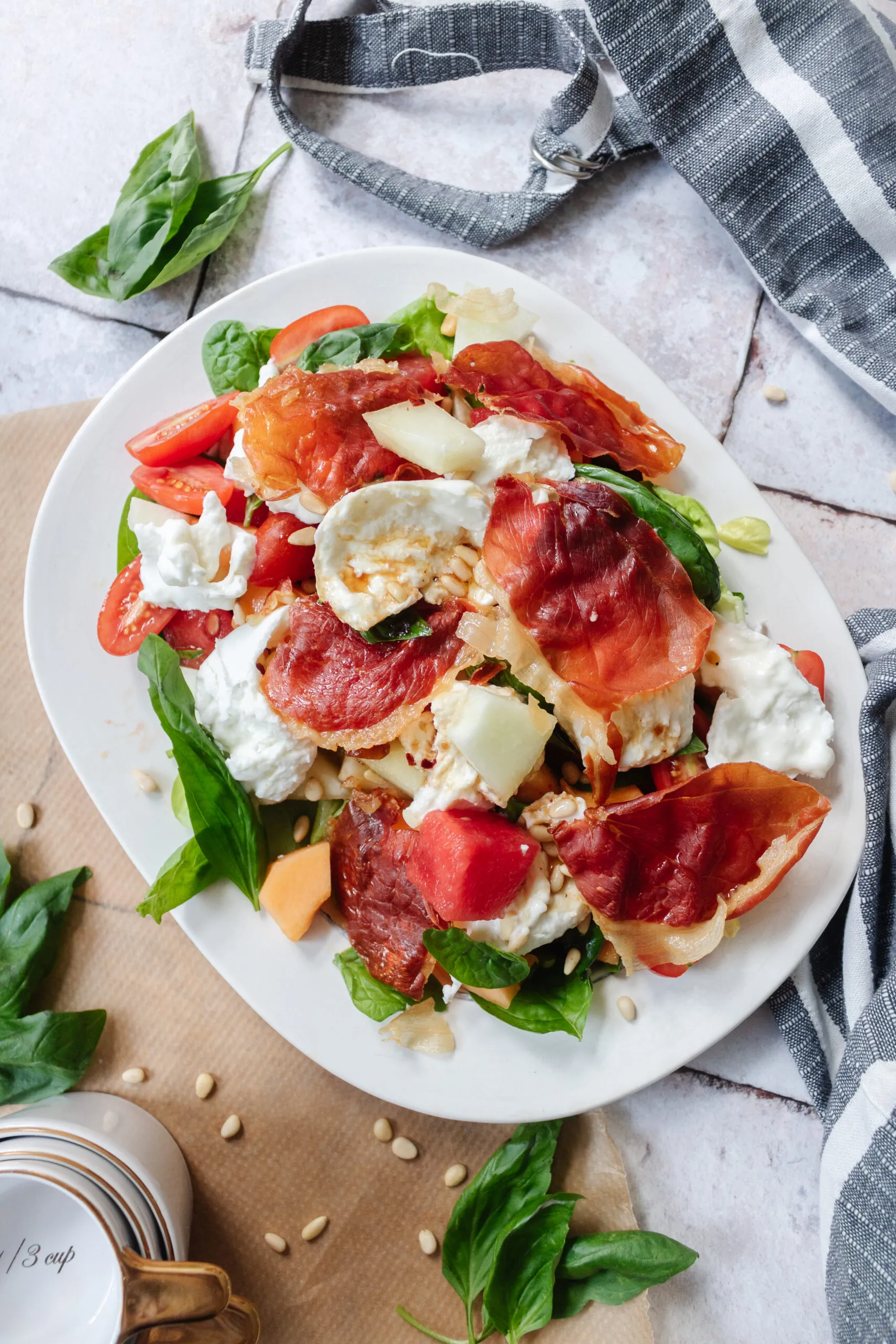Burrata Salad with Crispy Prosciutto