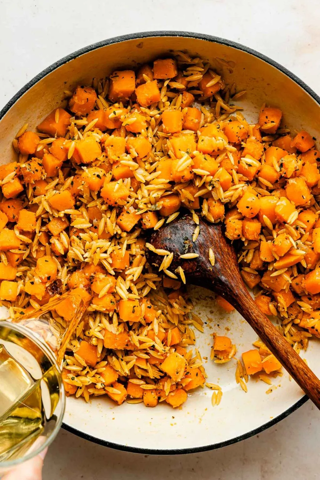 Butternut Squash Orzo with Kale