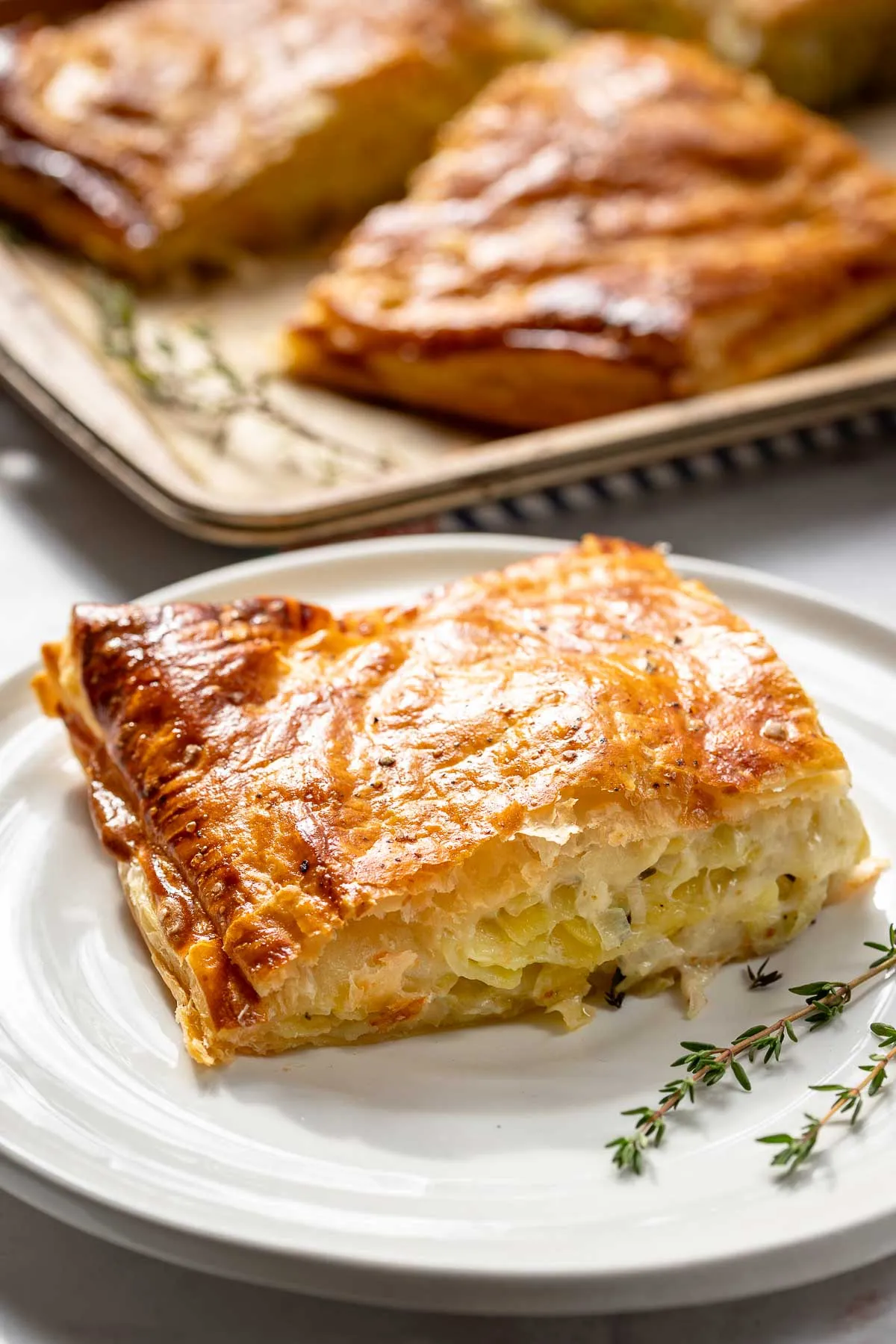 Buttery Mashed Potatoes and Leeks Puff Pastry Pie