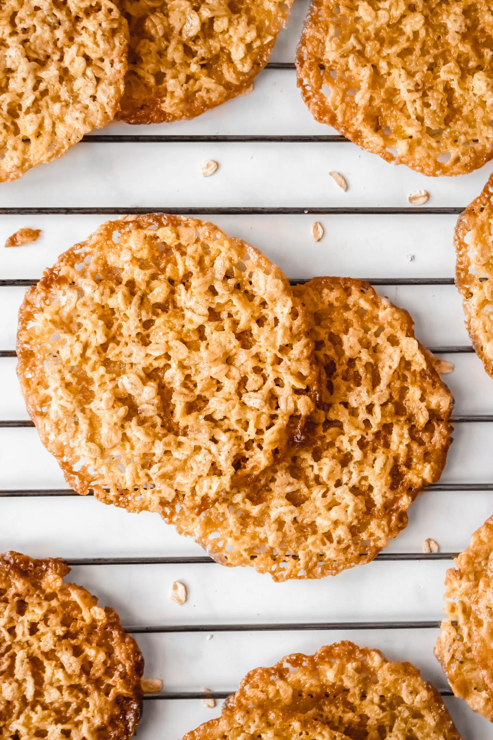 Buttery Oatmeal Coconut Lace Cookies