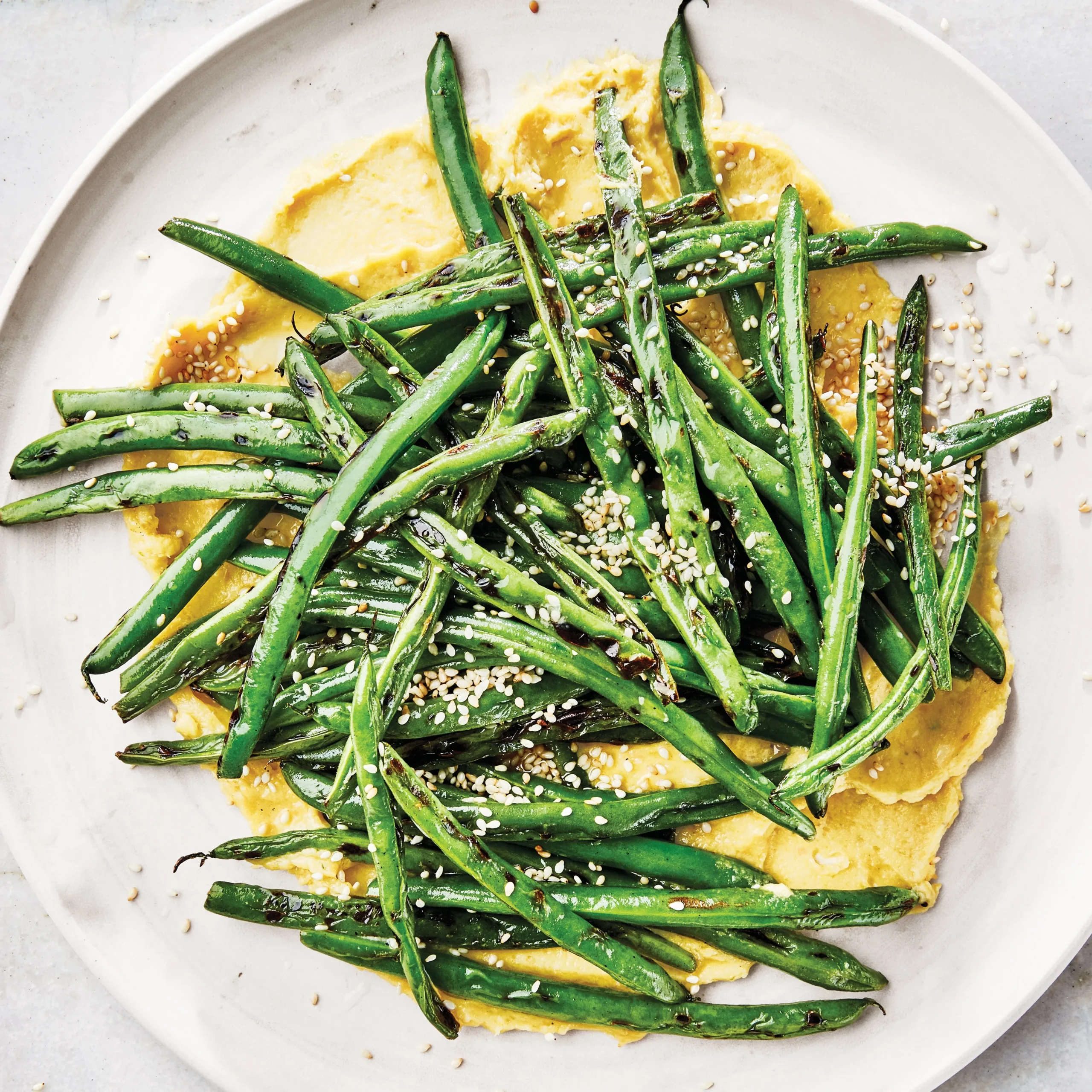 Buttery White Beans with Miso Spring Greens