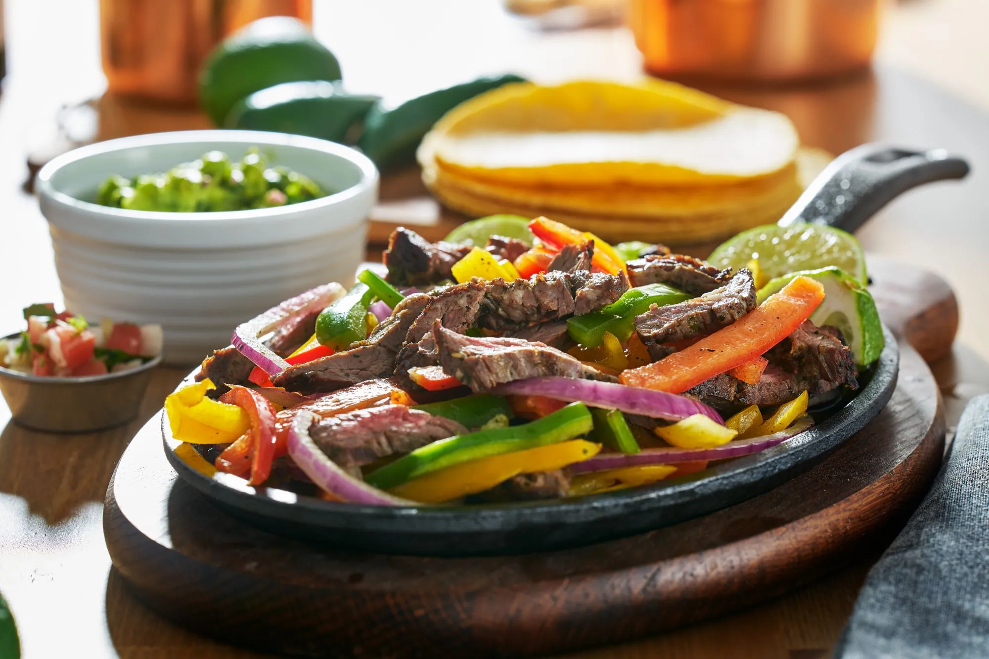 Cajun Fajitas with Roasted Corn Salsa