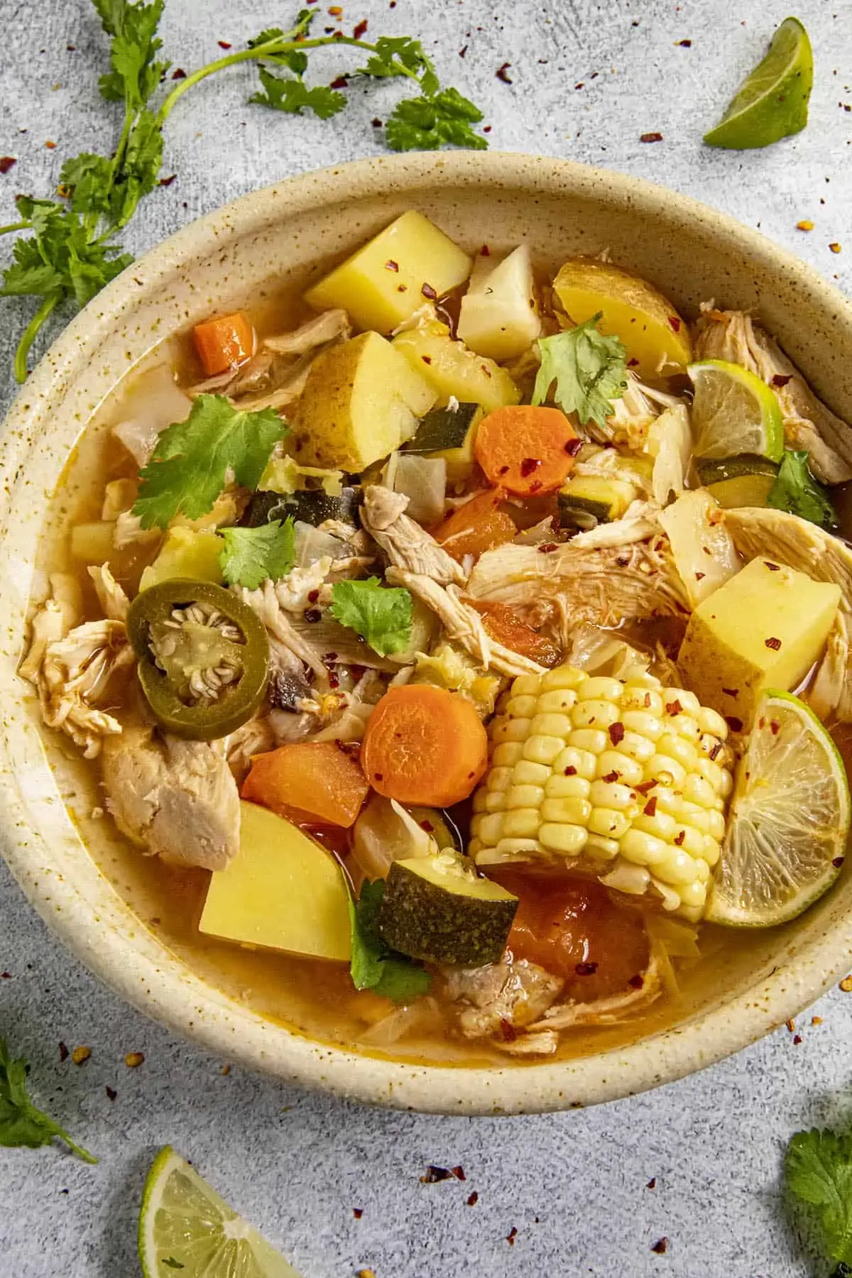 Caldo de Pollo con Papa (Chicken and Potatoes Broth)