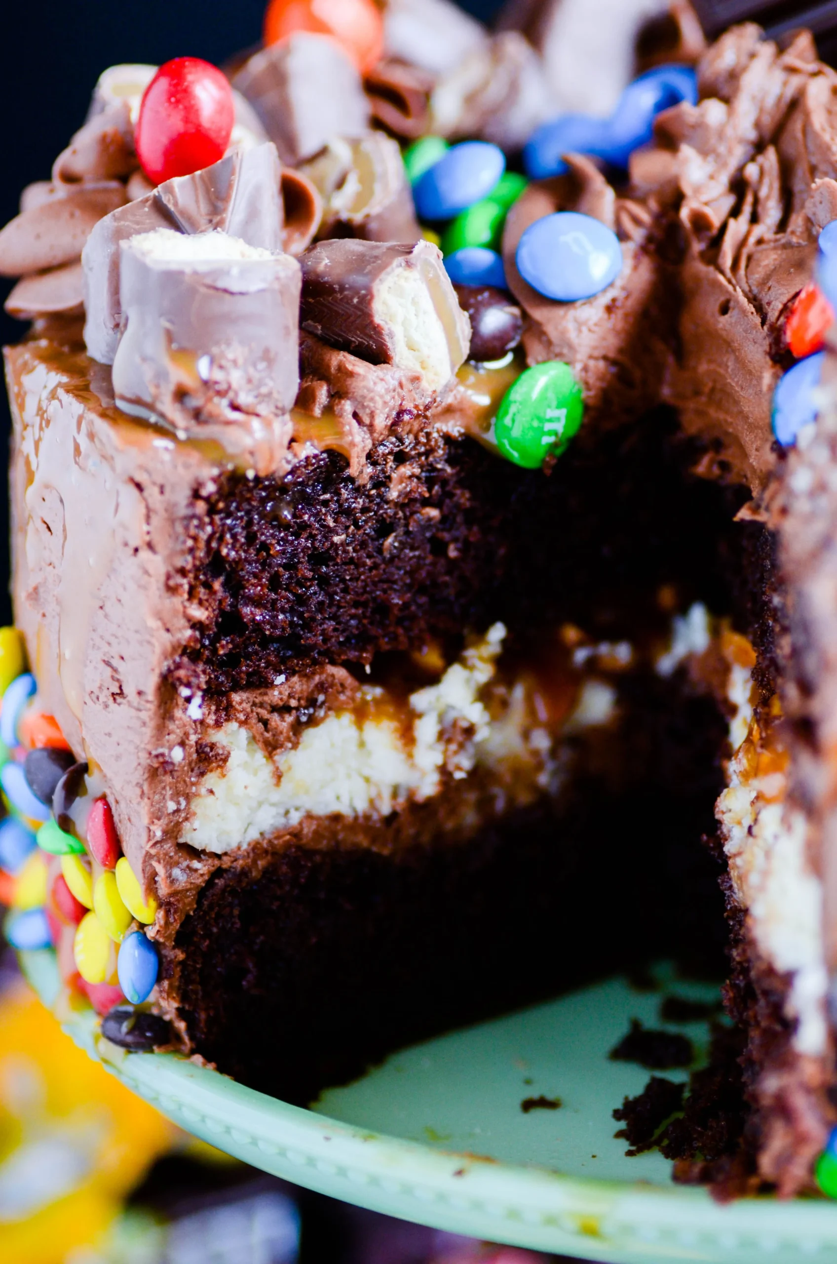 Candy Bar Cheesecake Cake