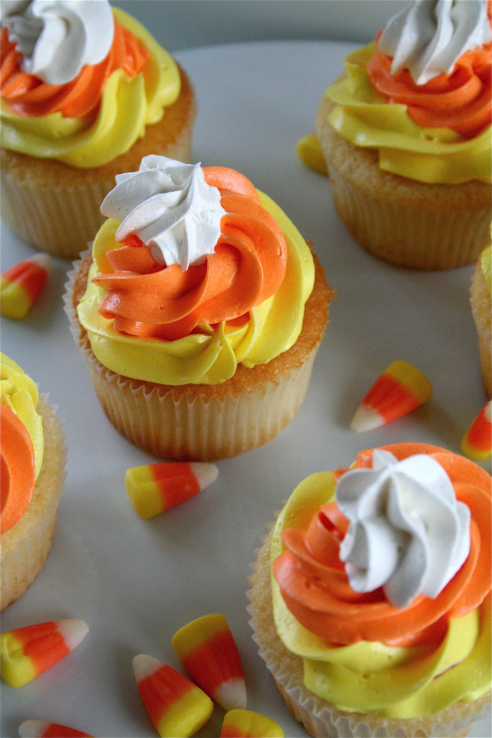 Candy Corn Cupcake Cookies