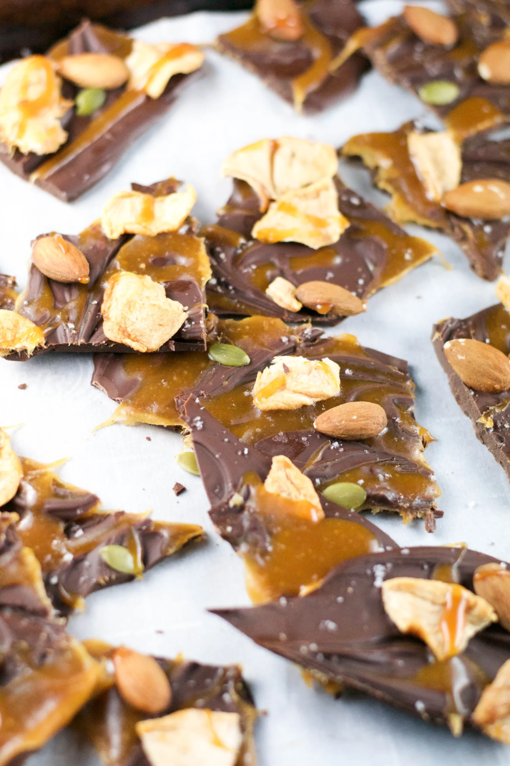 Caramel Apple Chocolate Bark