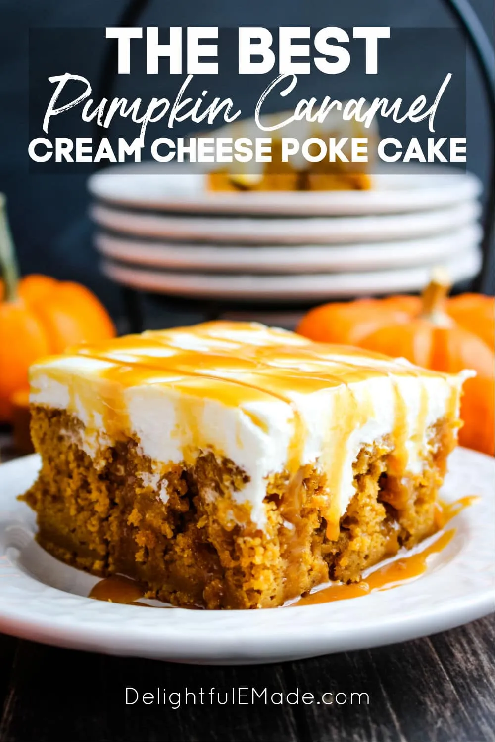 Caramel Cream Poke Cake