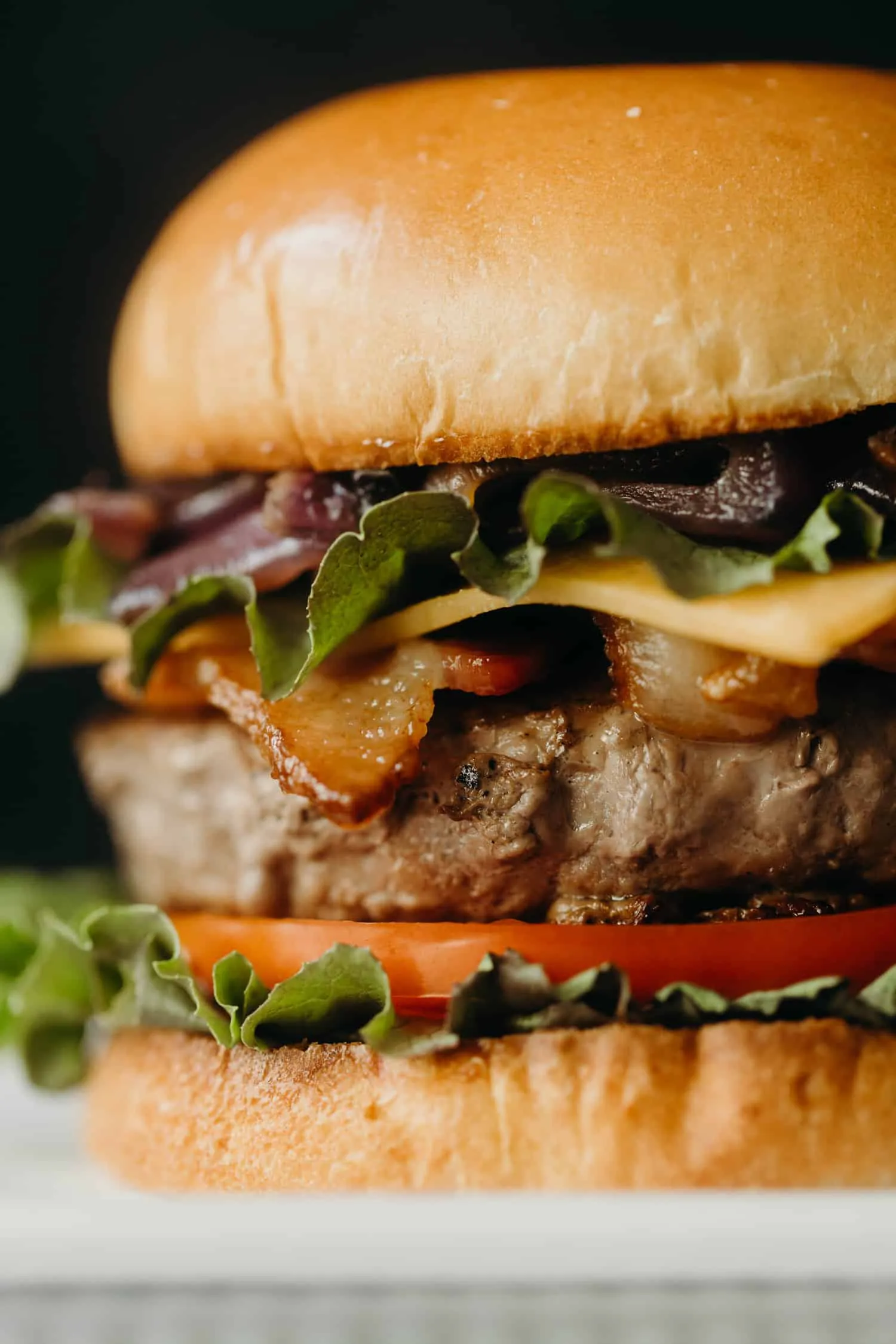 Caramelized Onion Bacon Burger