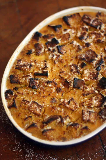 Caramelized Pumpkin Armagnac Prune Pudding