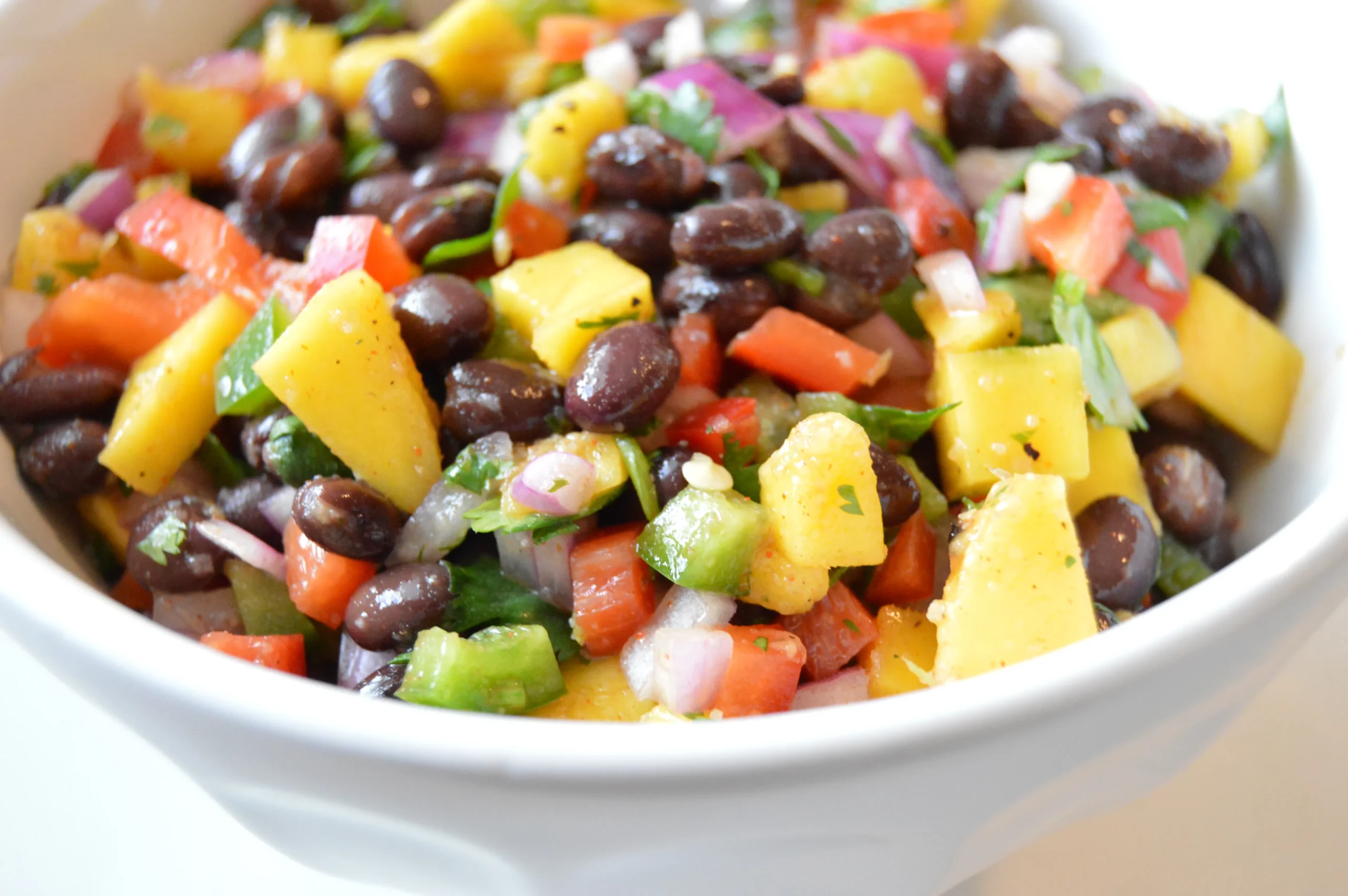 Caribbean Black Beans with Mango Salsa