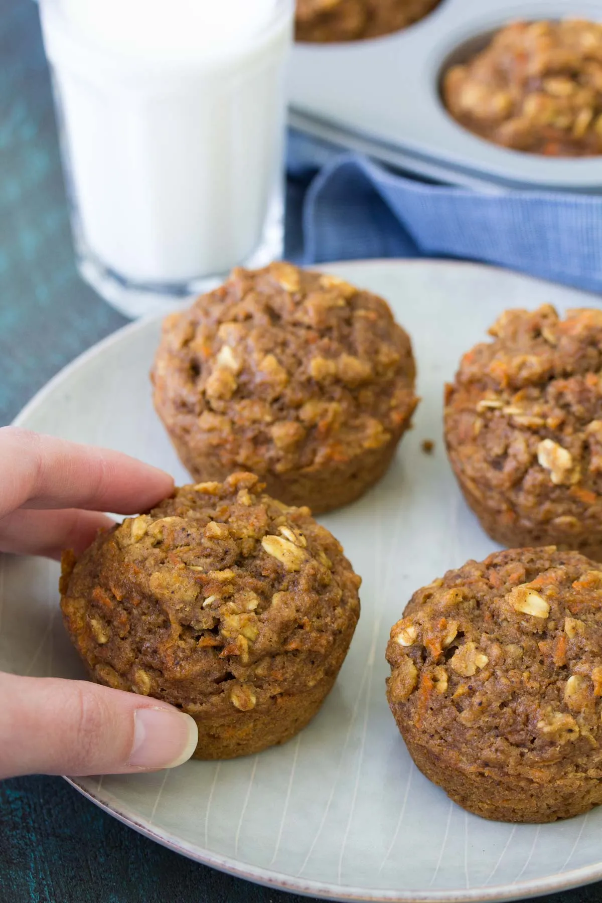 Carrot Oatmeal Spice Muffins
