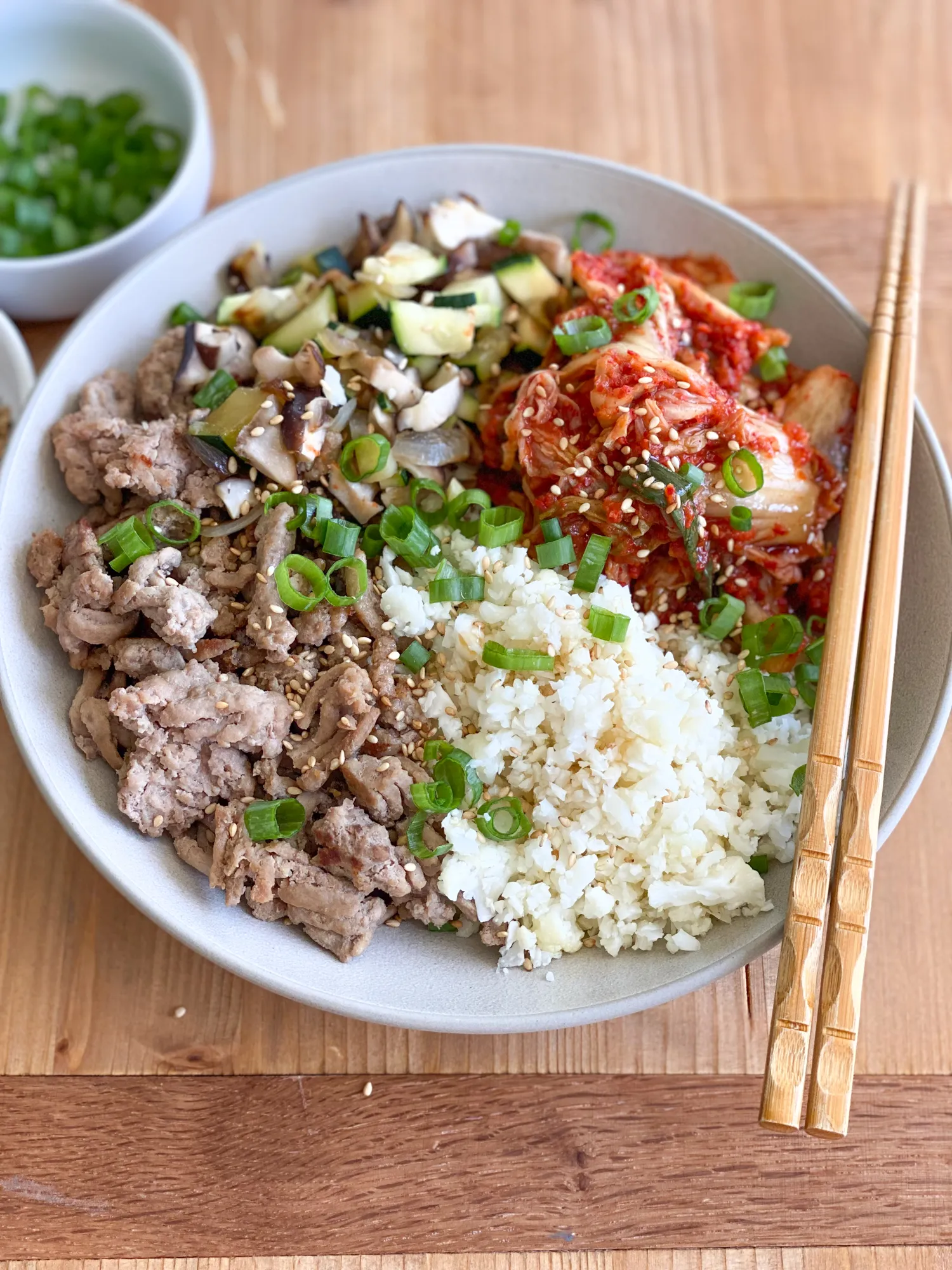 Cauliflower Rice Bowl with Ground Turkey and Vegetables