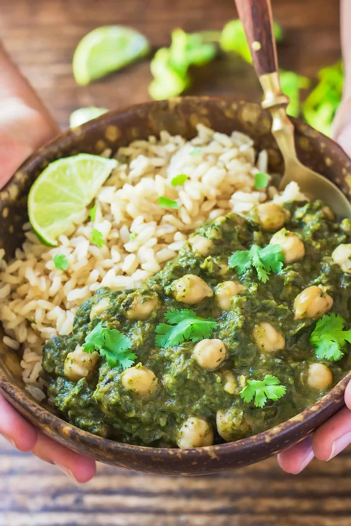 Chana Palak Vegan Spinach Chickpea Curry