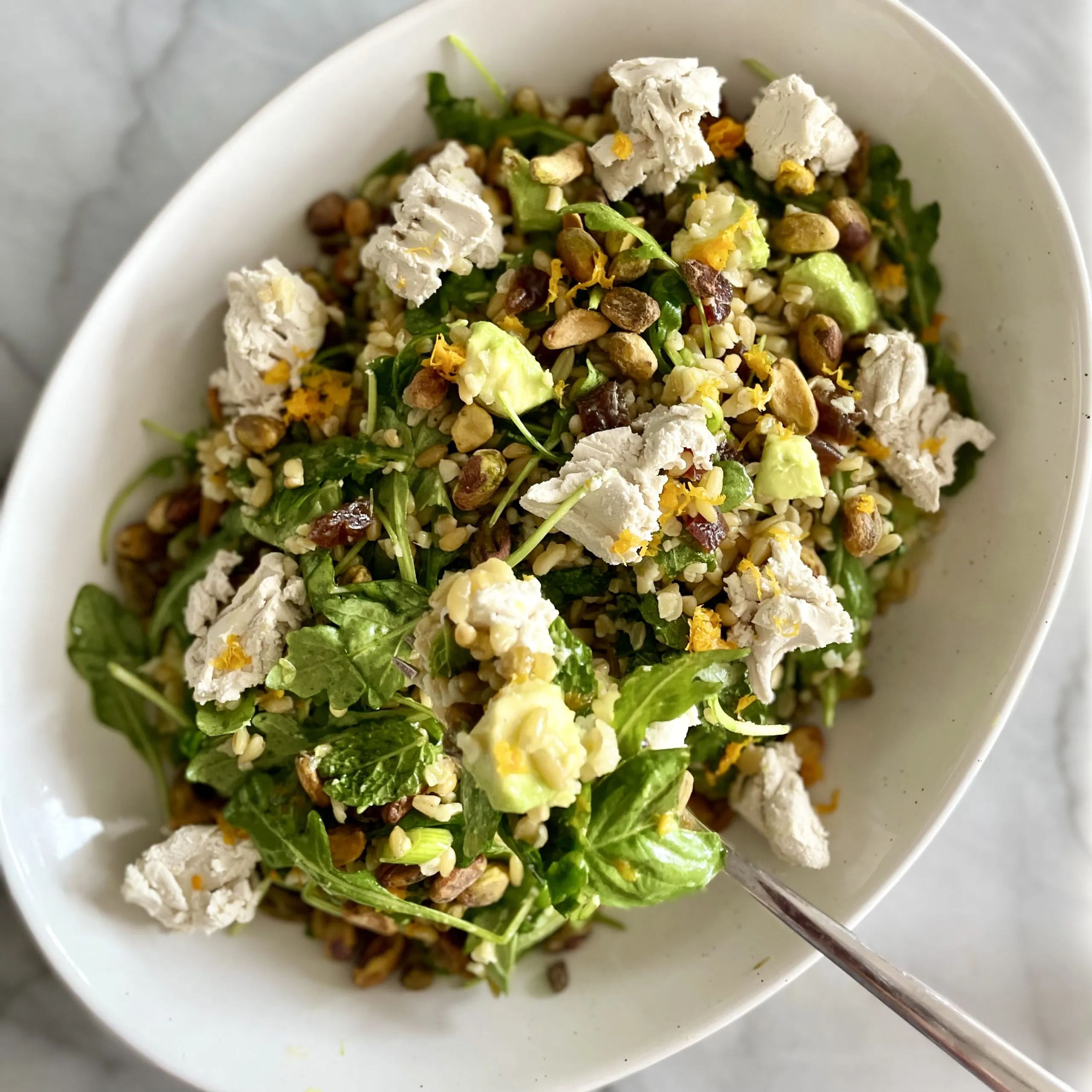 Charred Mexican Salad with Pistachio Cumin Vinaigrette