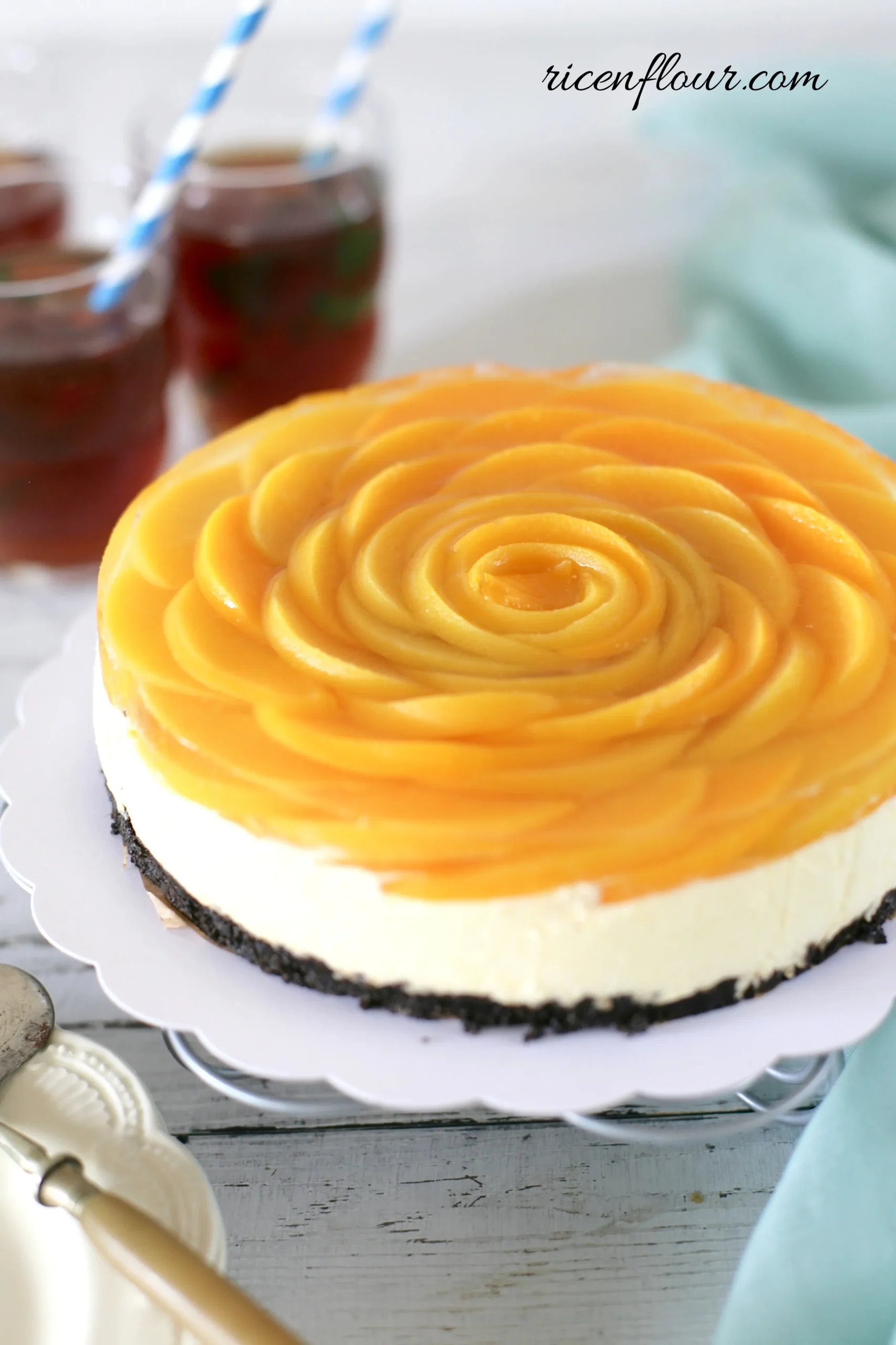 Cheese Cake with Peach Topping
