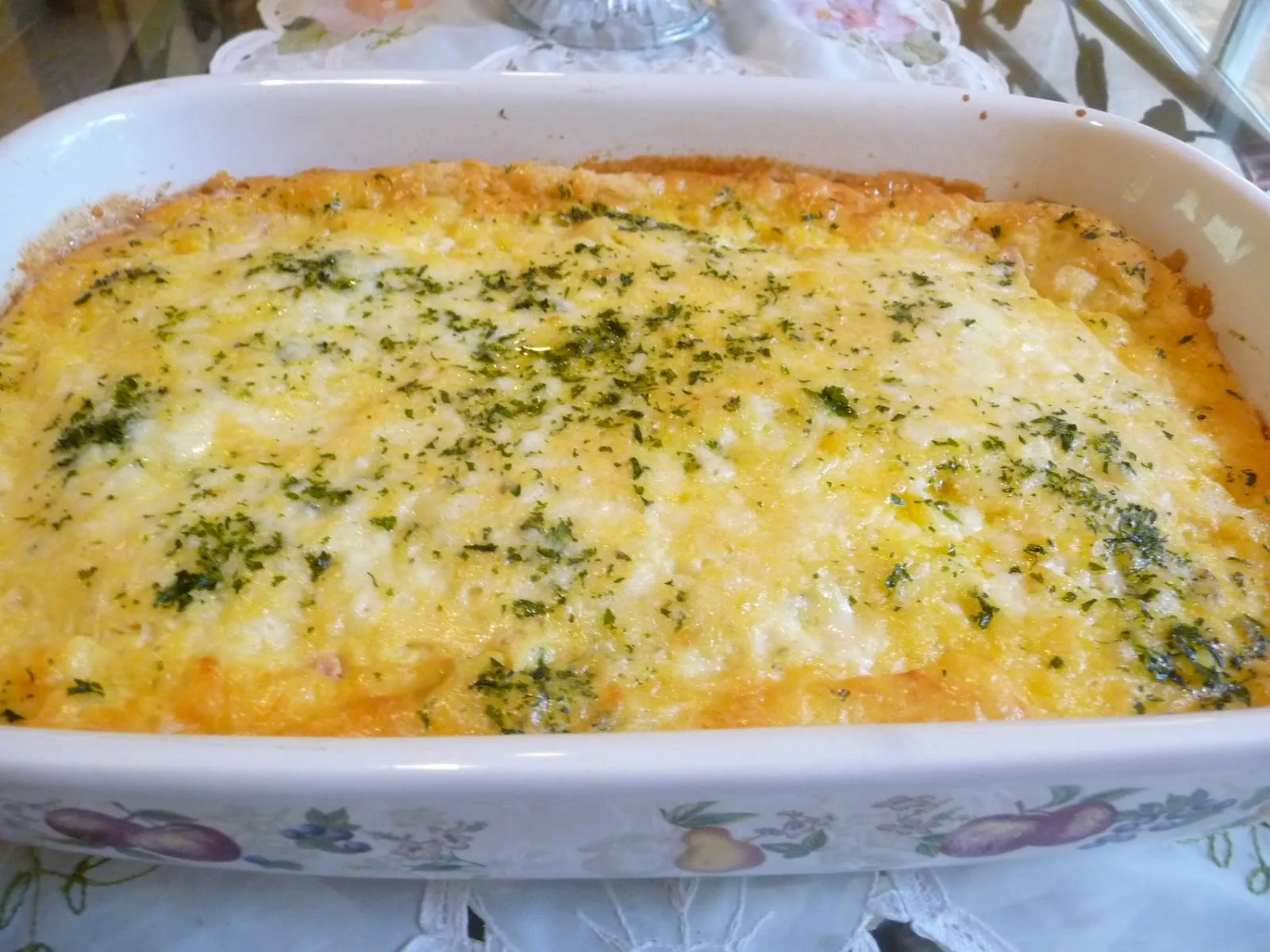 Cheese Puff Breakfast Casserole