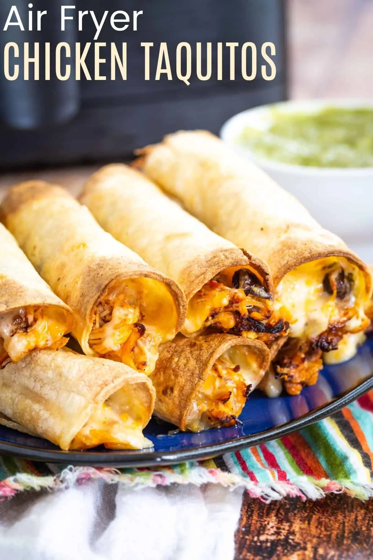 Cheesy Chicken Air Fryer Taquitos