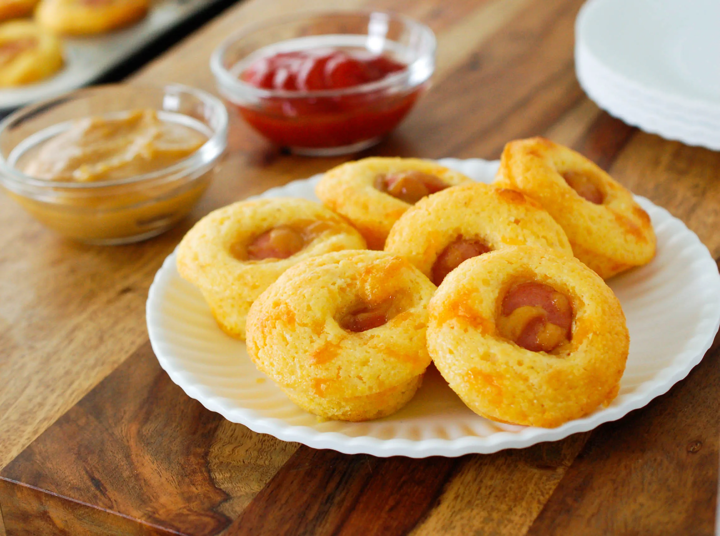 Cheesy Corn Dog Bites
