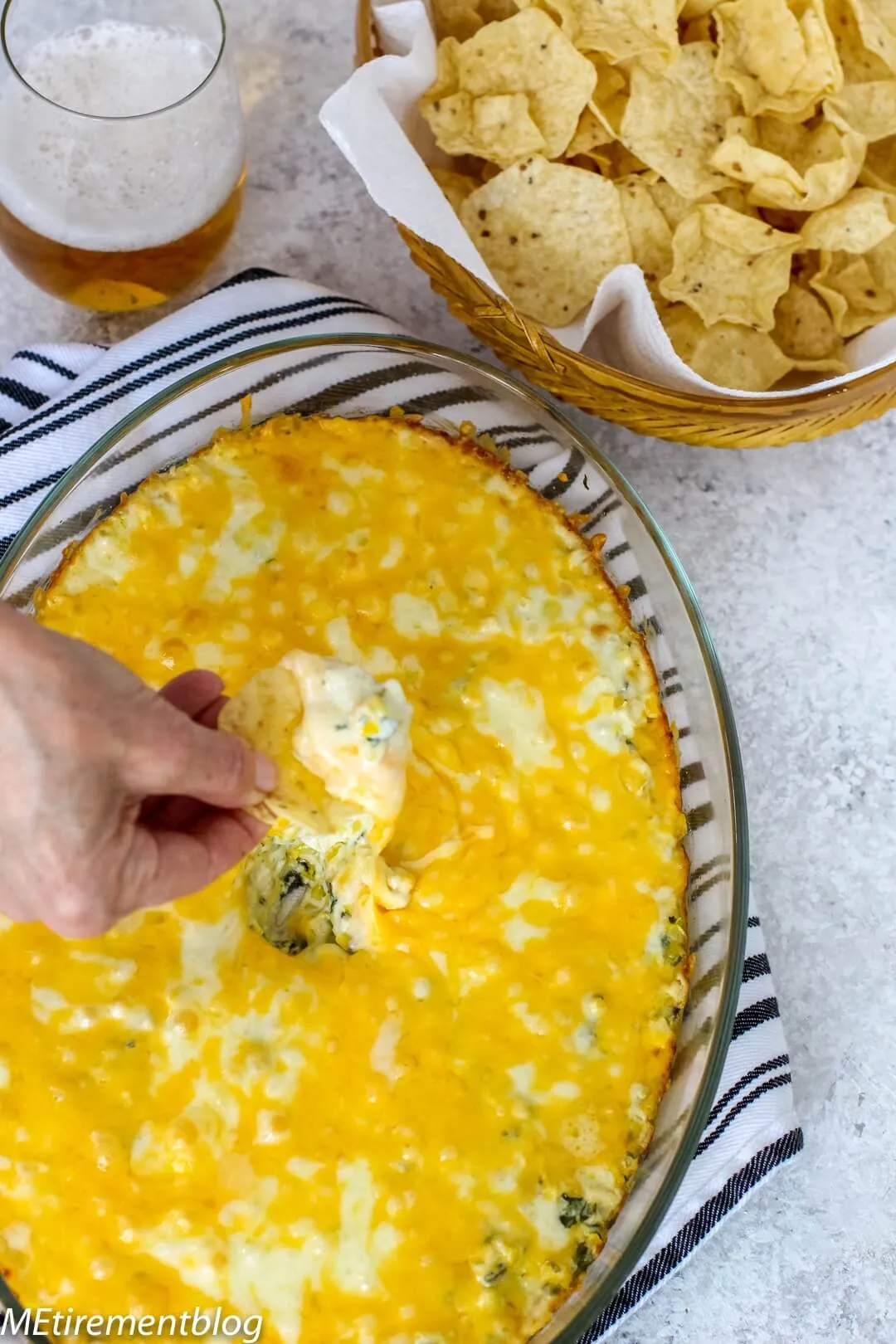 Cheesy Corn and Poblano Dip