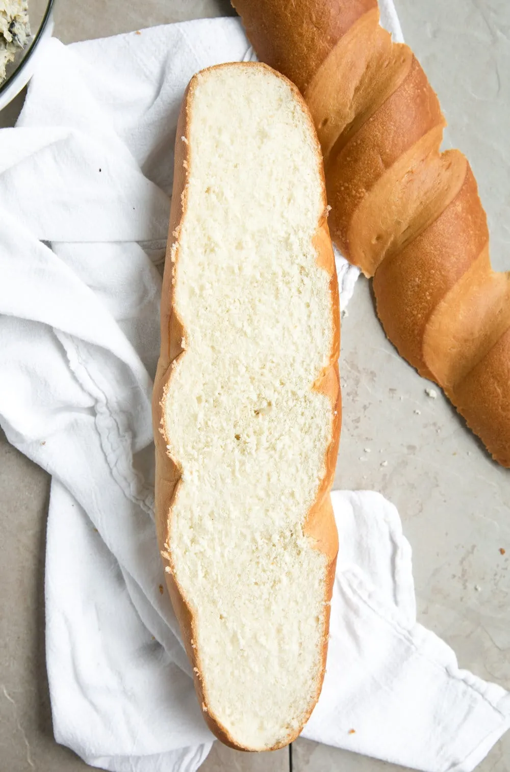 Cheesy Olive Tapenade Stuffed French Bread