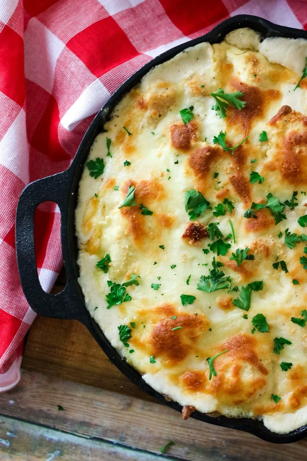 Cheesy Ravioli Bake with Chicken